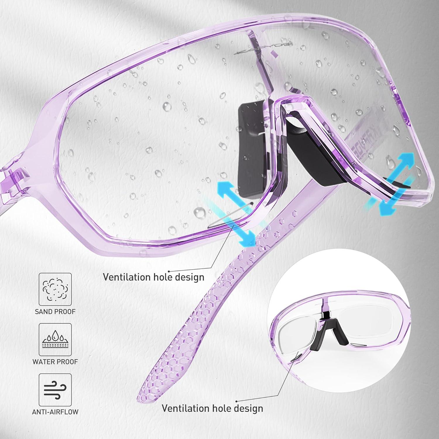 Gafas de Ciclismo KAPVOE Fotoquímicas UV400 para Adultos