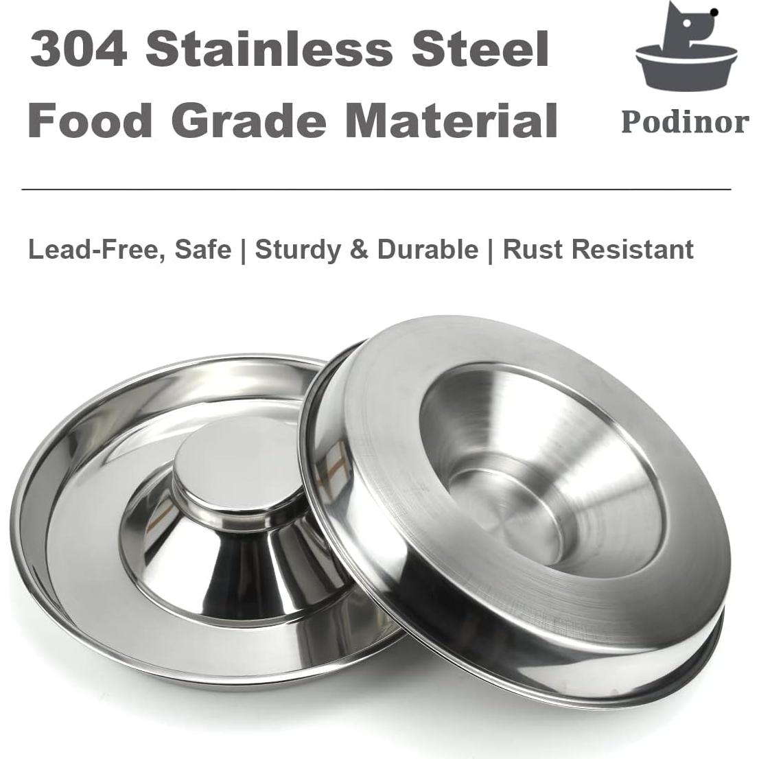 Cuencos de Acero Inoxidable Podinor para Cachorros 30cm