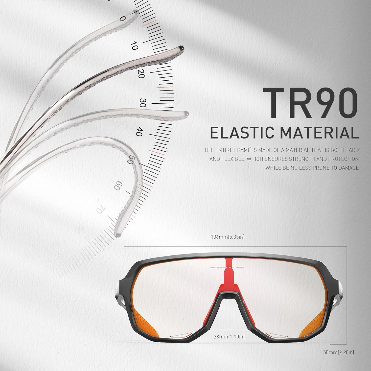 Gafas de Ciclismo KAPVOE Fotoquímicas UV400 para Adultos