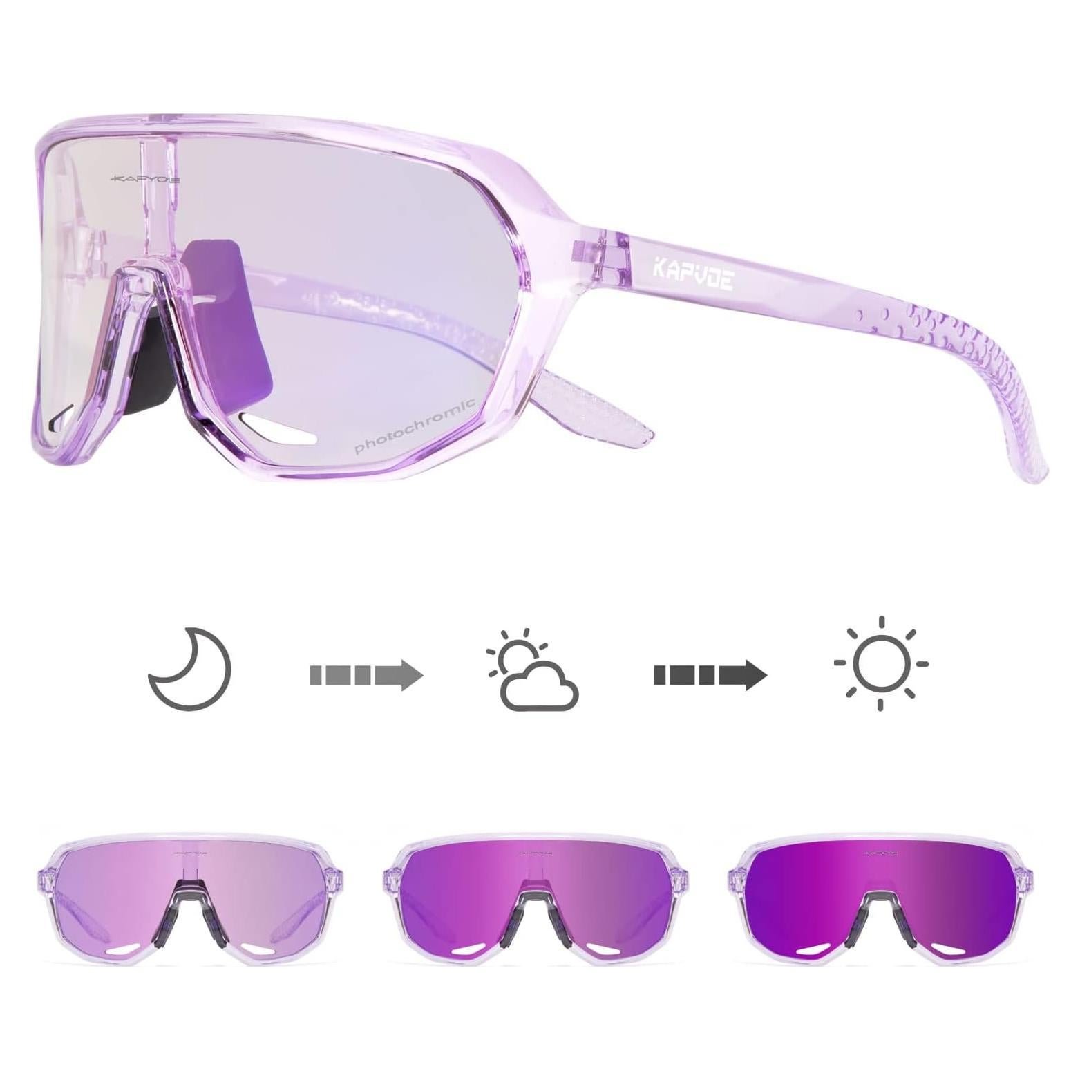 Gafas de Ciclismo KAPVOE Fotoquímicas UV400 para Adultos