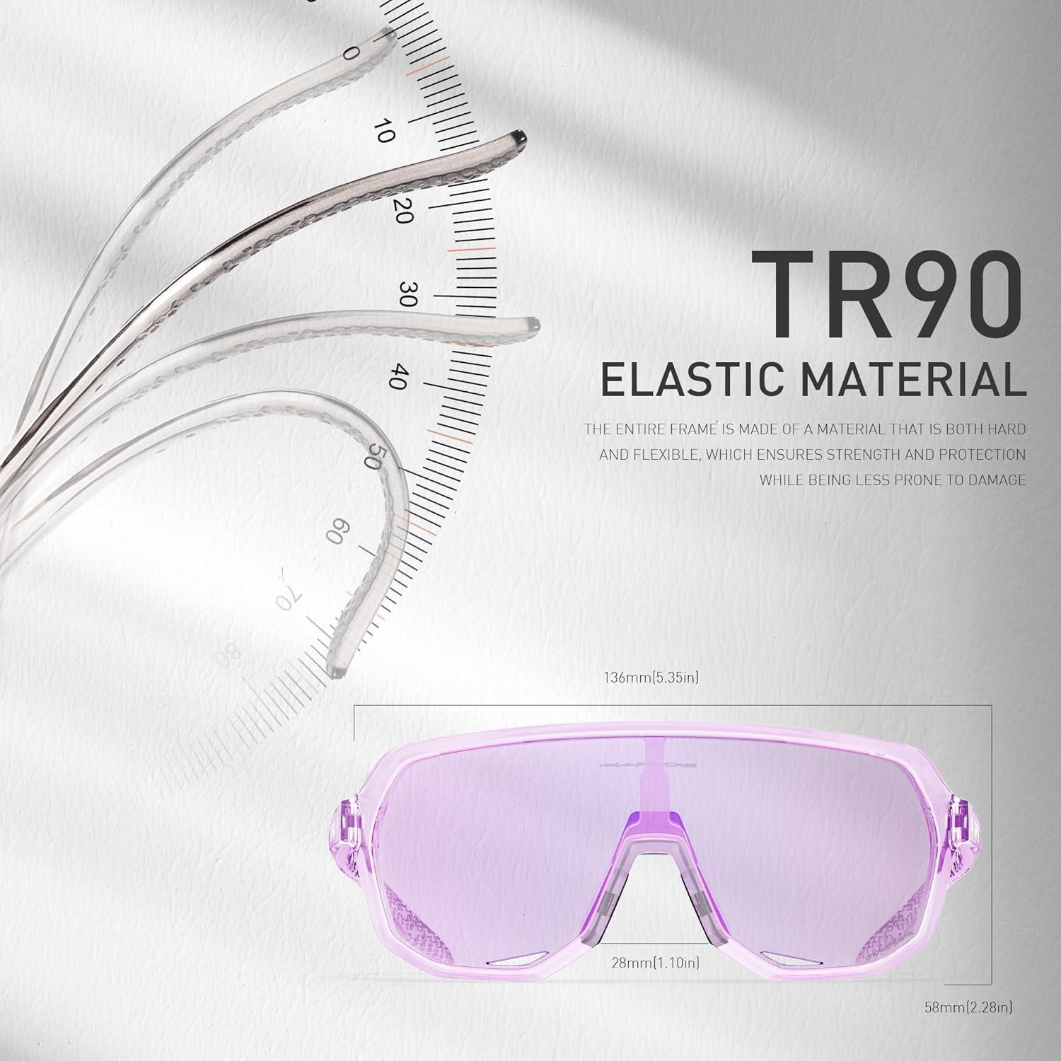 Gafas de Ciclismo KAPVOE Fotoquímicas UV400 para Adultos