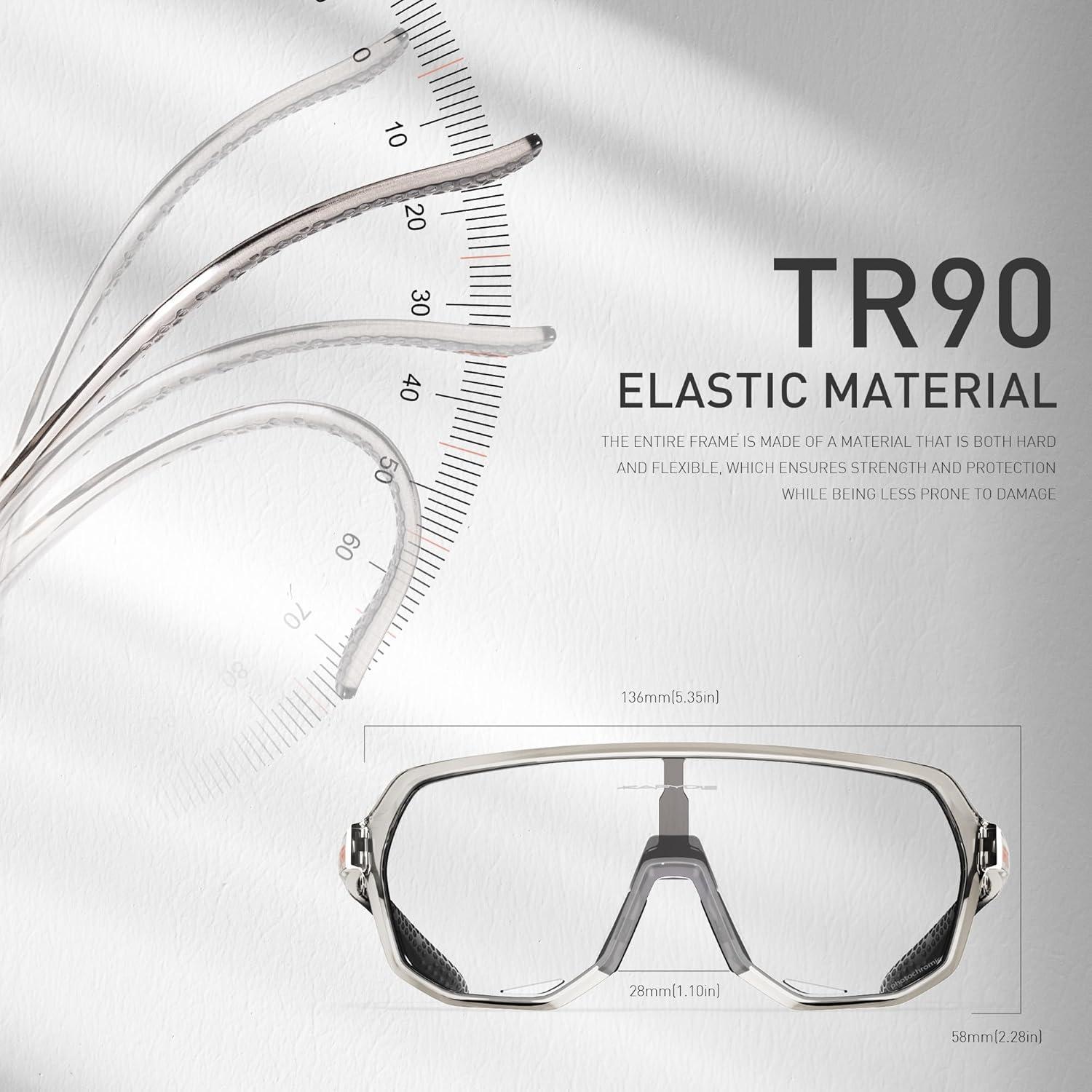 Gafas de Ciclismo KAPVOE Fotoquímicas UV400 Marrón