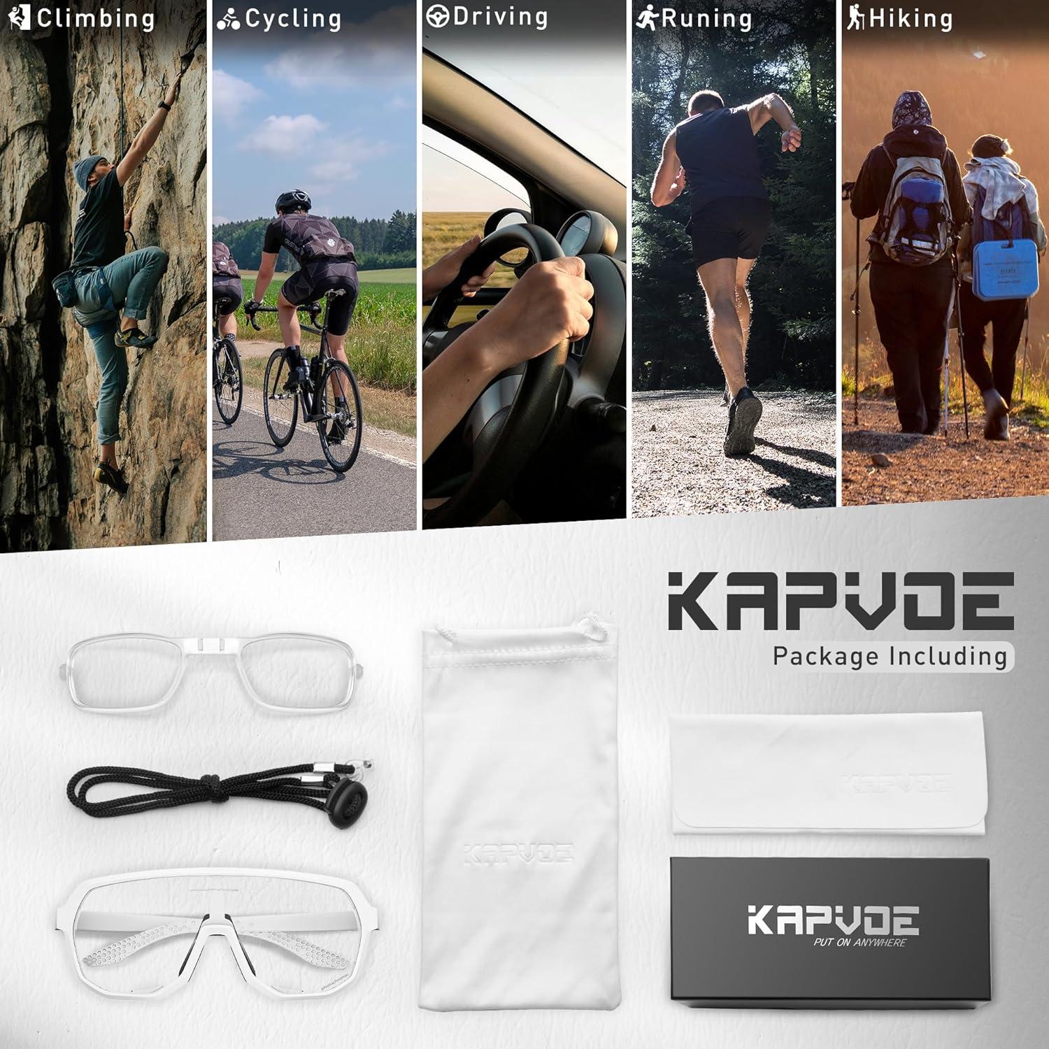 Gafas de Ciclismo KAPVOE Fotoquímicas UV400 para Adultos
