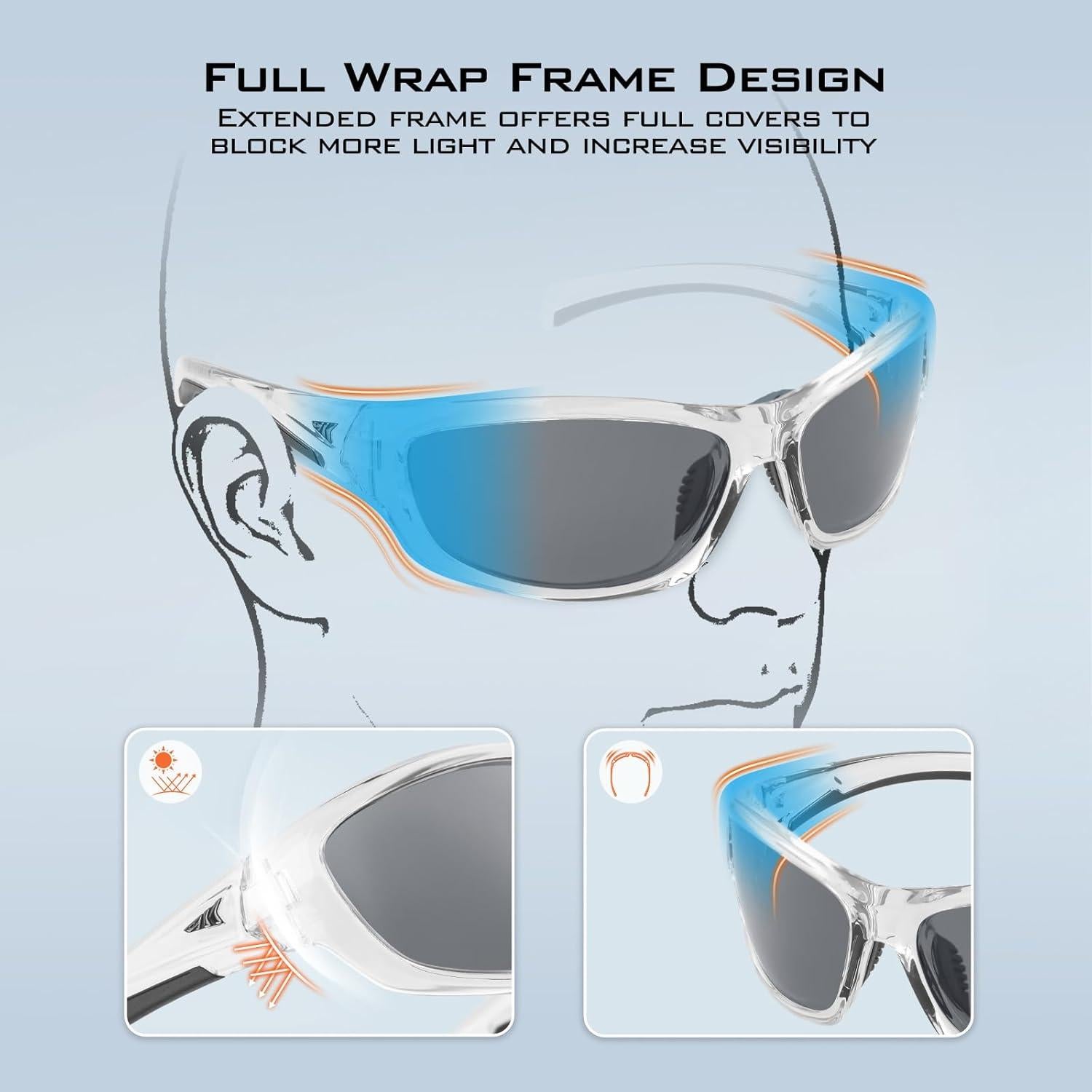 Gafas de sol deportivas KastKing Hiwassee polarizadas UV