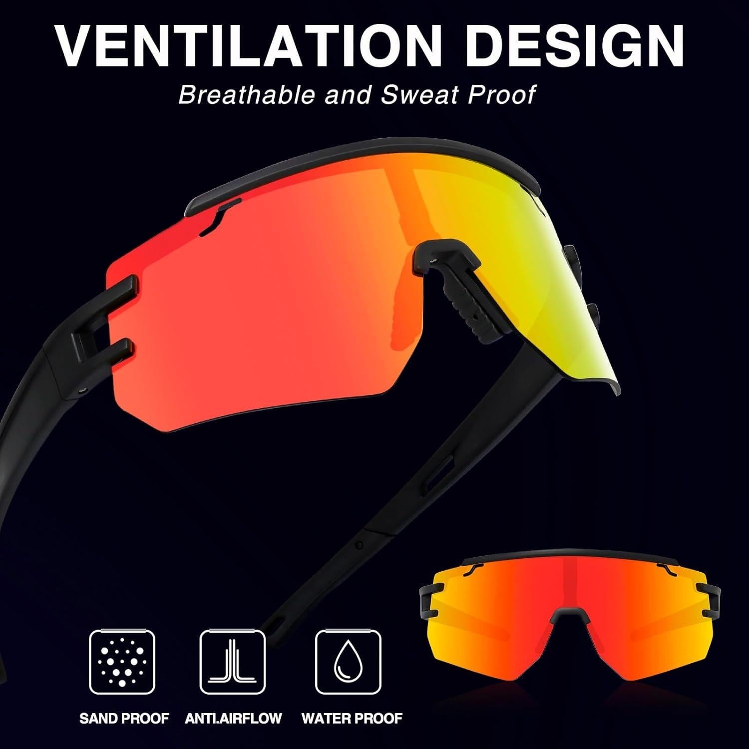 Gafas de sol deportivas VEWOE UV400 para ciclismo y correr