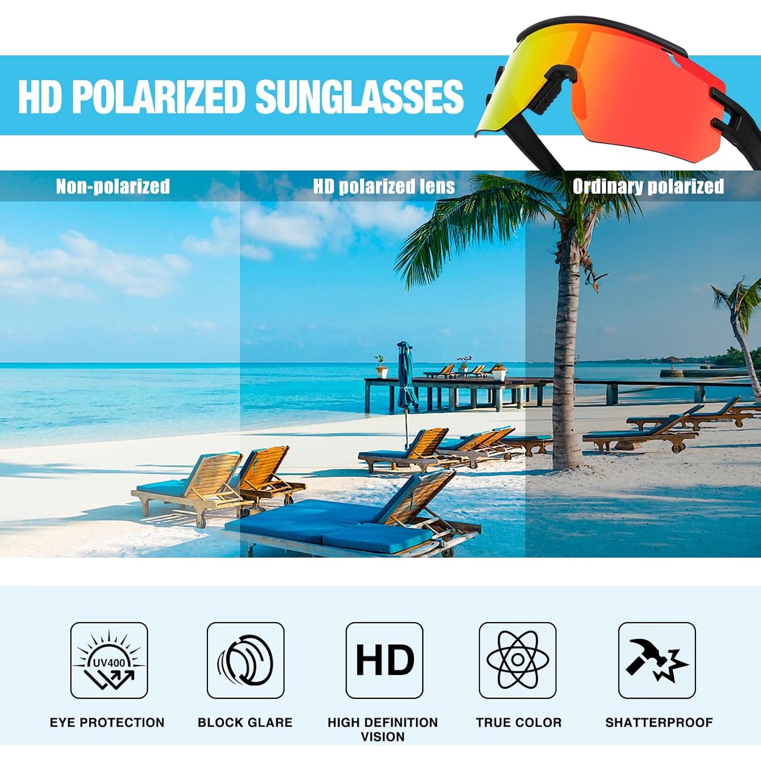 Gafas de Ciclismo Polarizadas VEWOE UV400 Ajustables