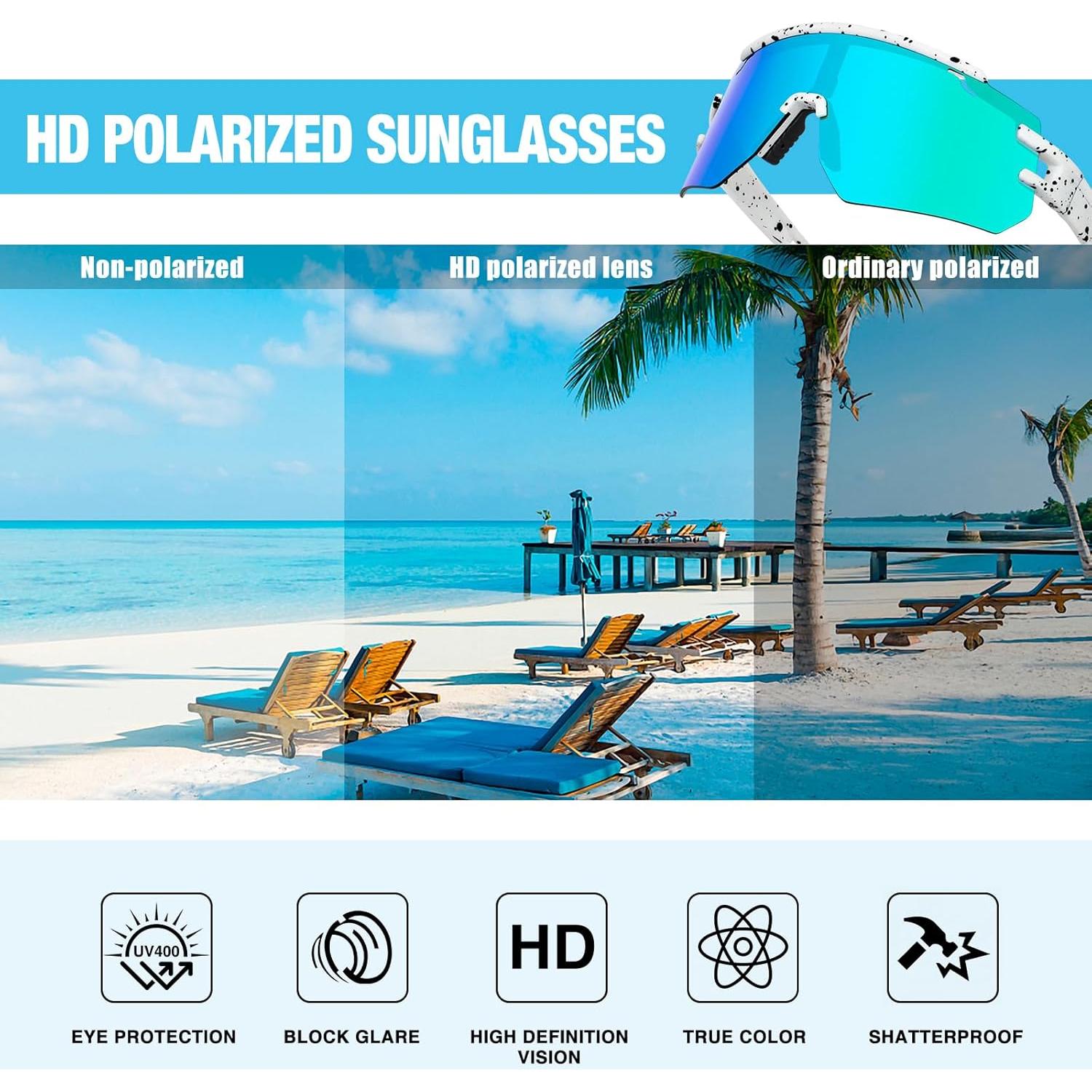 Gafas de Ciclismo Polarizadas VEWOE UV400 Unisex Adulto