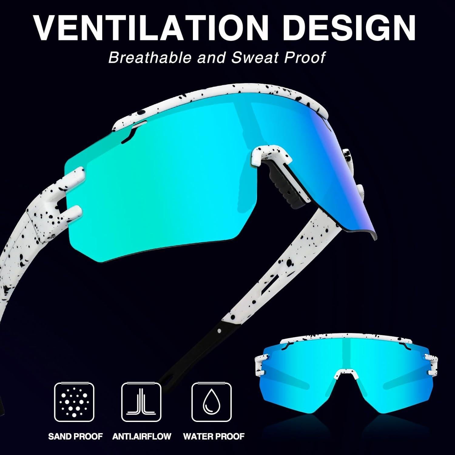 Gafas de Ciclismo Polarizadas VEWOE UV400 Unisex Adulto