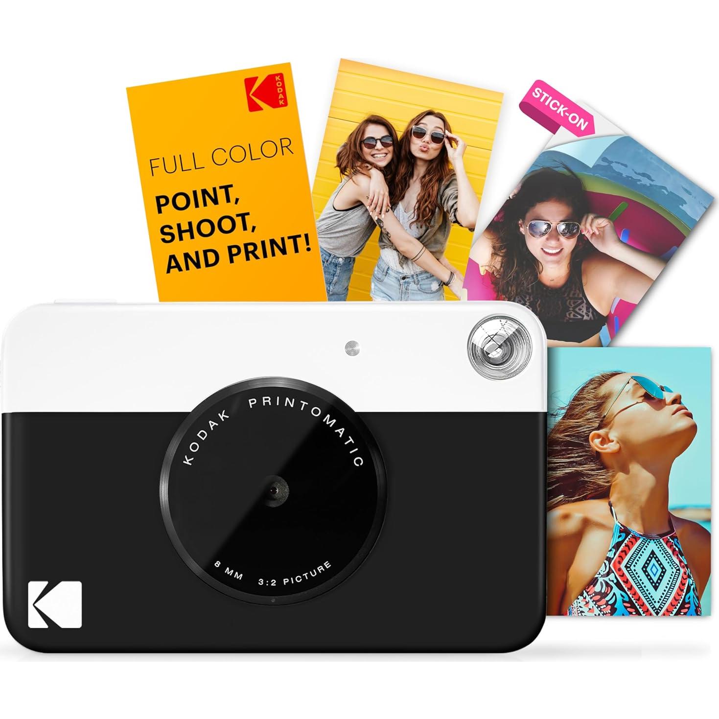 Cámara Instantánea Kodak Printomatic + Papel Adhesivo 20pk