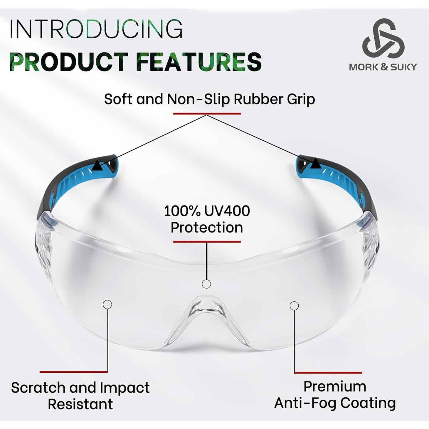 Gafas de Seguridad MORK&SUKY Anti-Niebla UV400 Resistentes