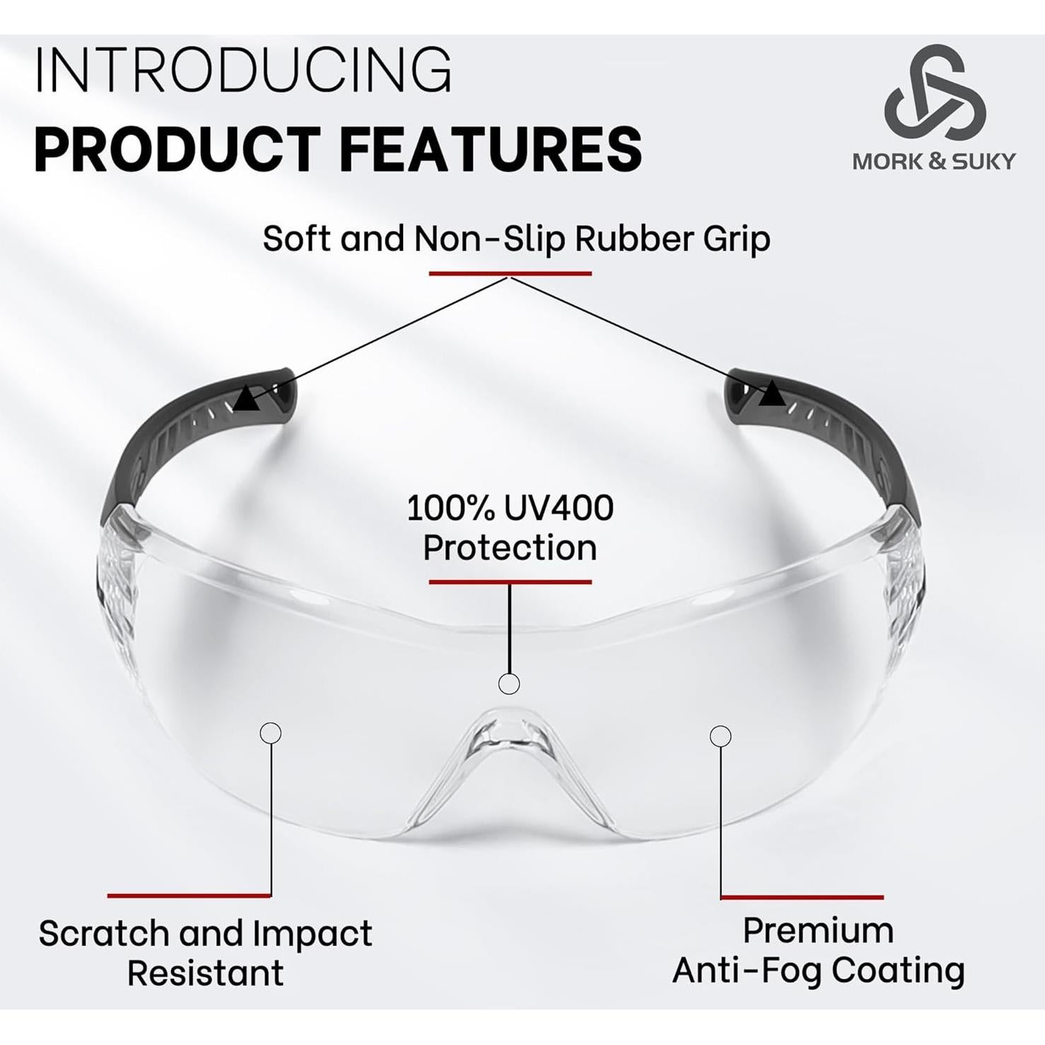 Gafas de Seguridad MORK&SUKY MK-SG03 UV400 Anti-Niebla