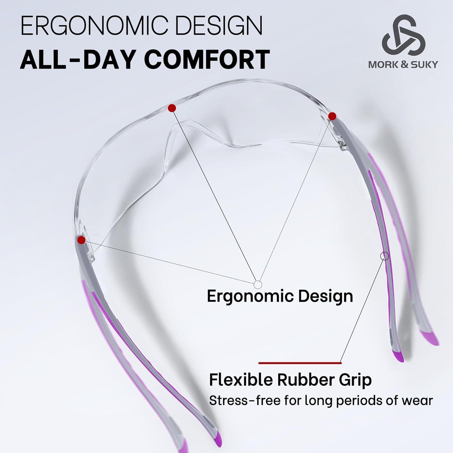 Gafas de Seguridad MORK&SUKY Antivaho UV400 Ligeras