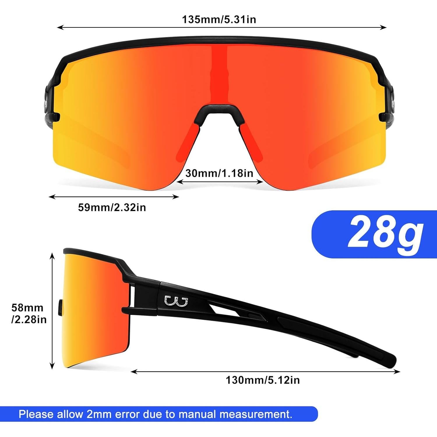 Gafas de Ciclismo SPOSUNE Polarizadas UV400 para Deportes