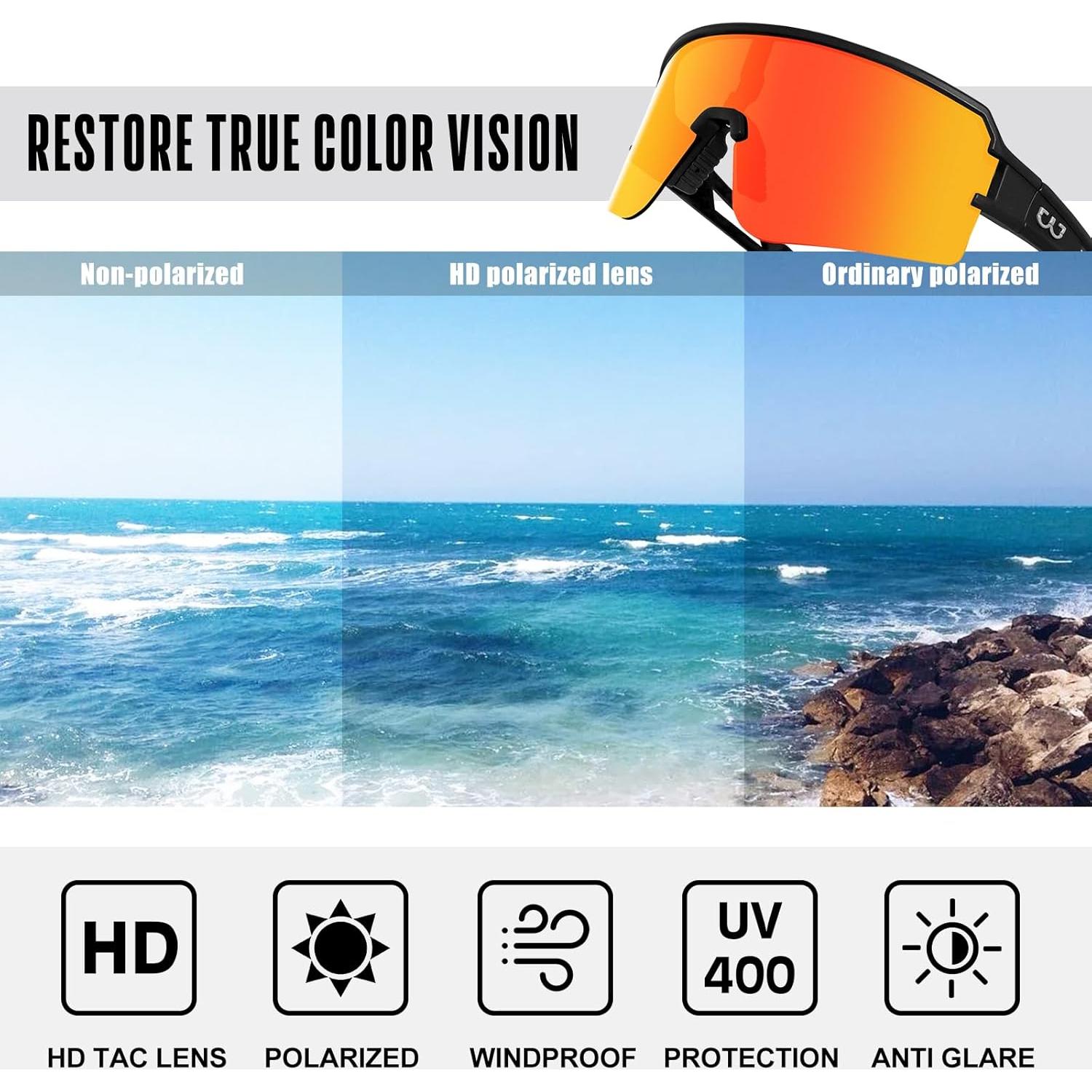 Gafas de Ciclismo SPOSUNE Polarizadas UV400 para Deportes