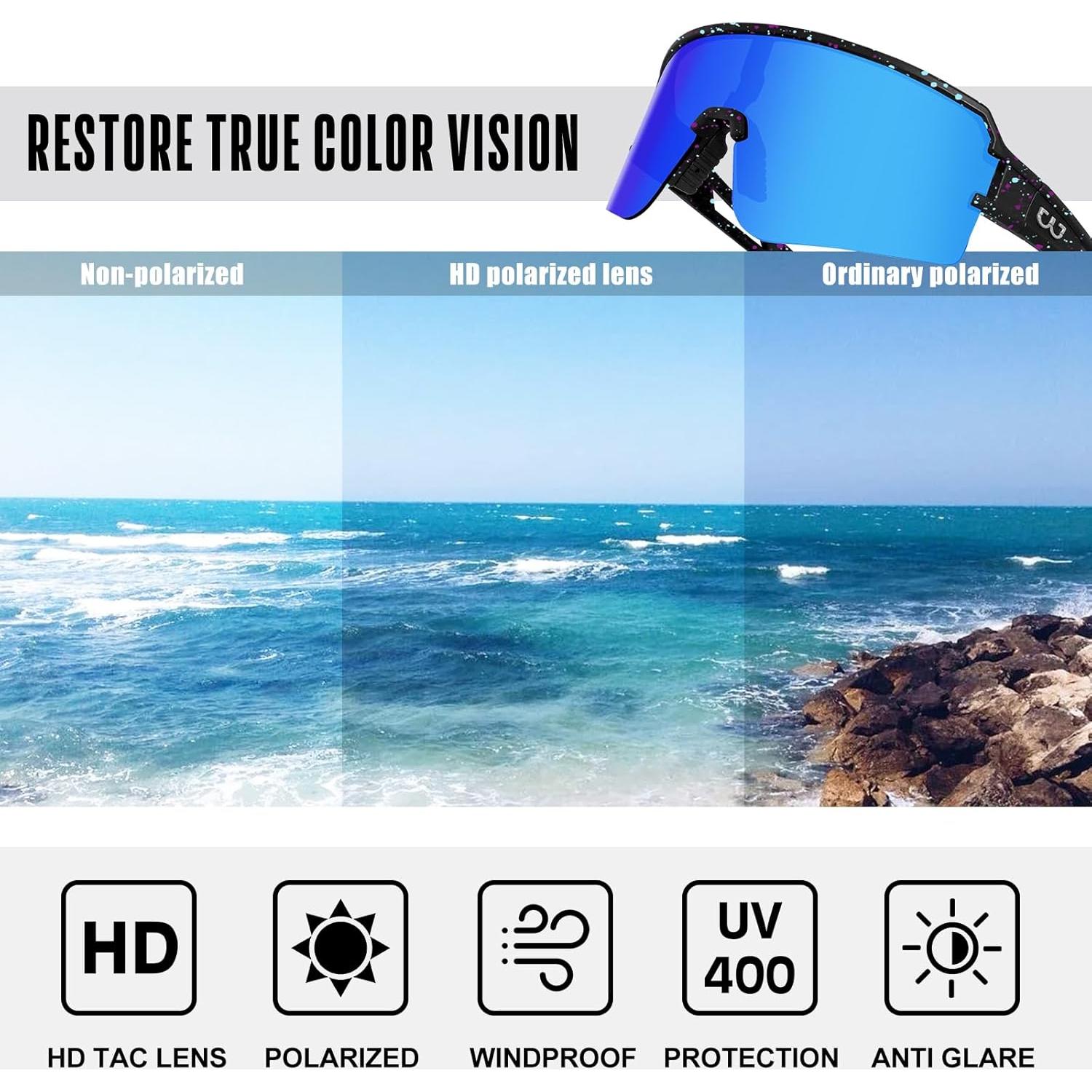 Gafas de Ciclismo SPOSUNE Polarizadas UV400 para Deportes