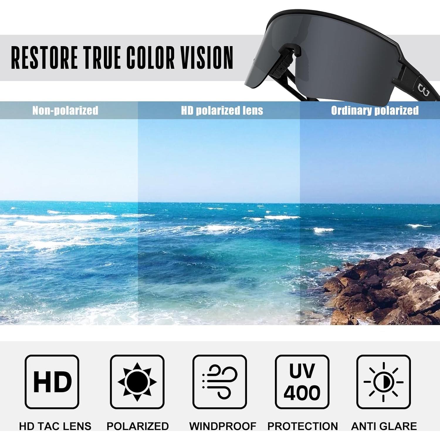 Gafas de Ciclismo SPOSUNE Polarizadas UV400 para Deportes