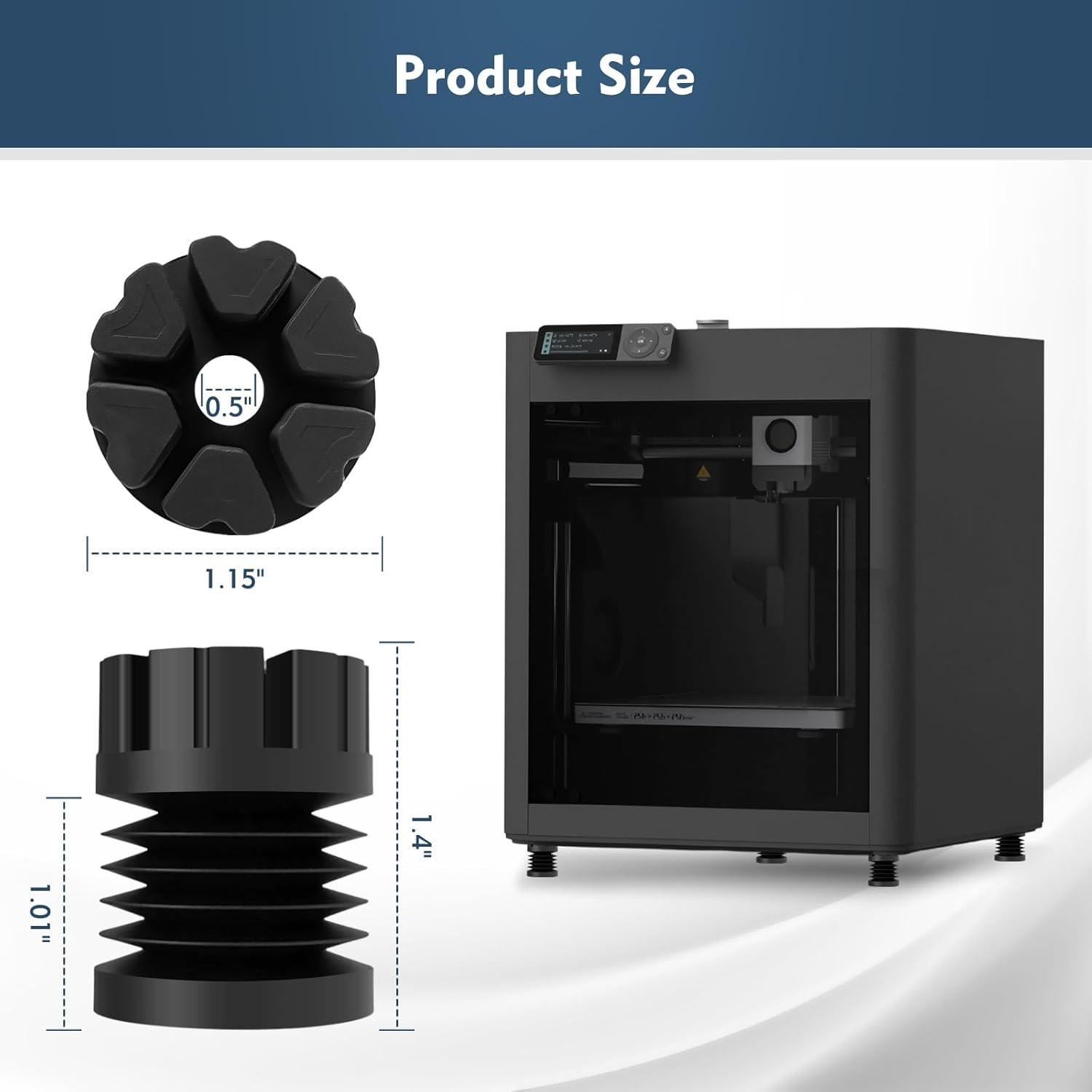 Pies Antivibración YEWANG para Impresoras Bambu Lab X1/P1S