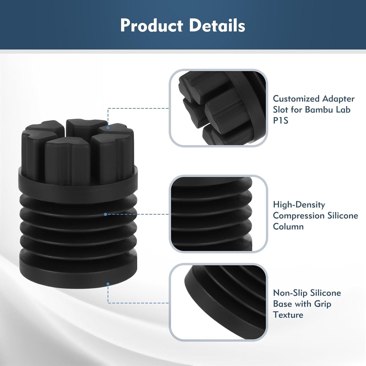 Pies Antivibración YEWANG para Impresoras Bambu Lab X1/P1S