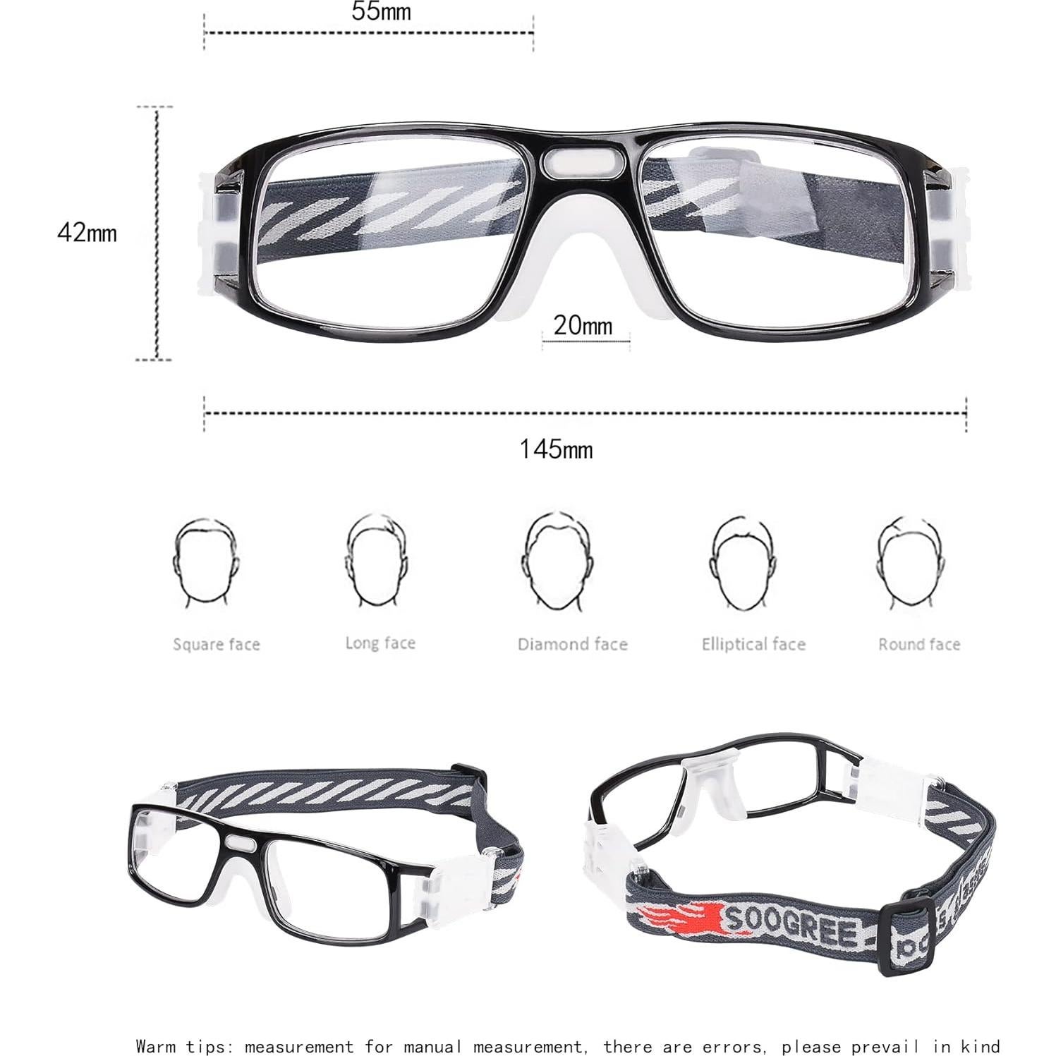 Gafas de Deporte SooGree con Lentes Removibles y Correa Ajustable