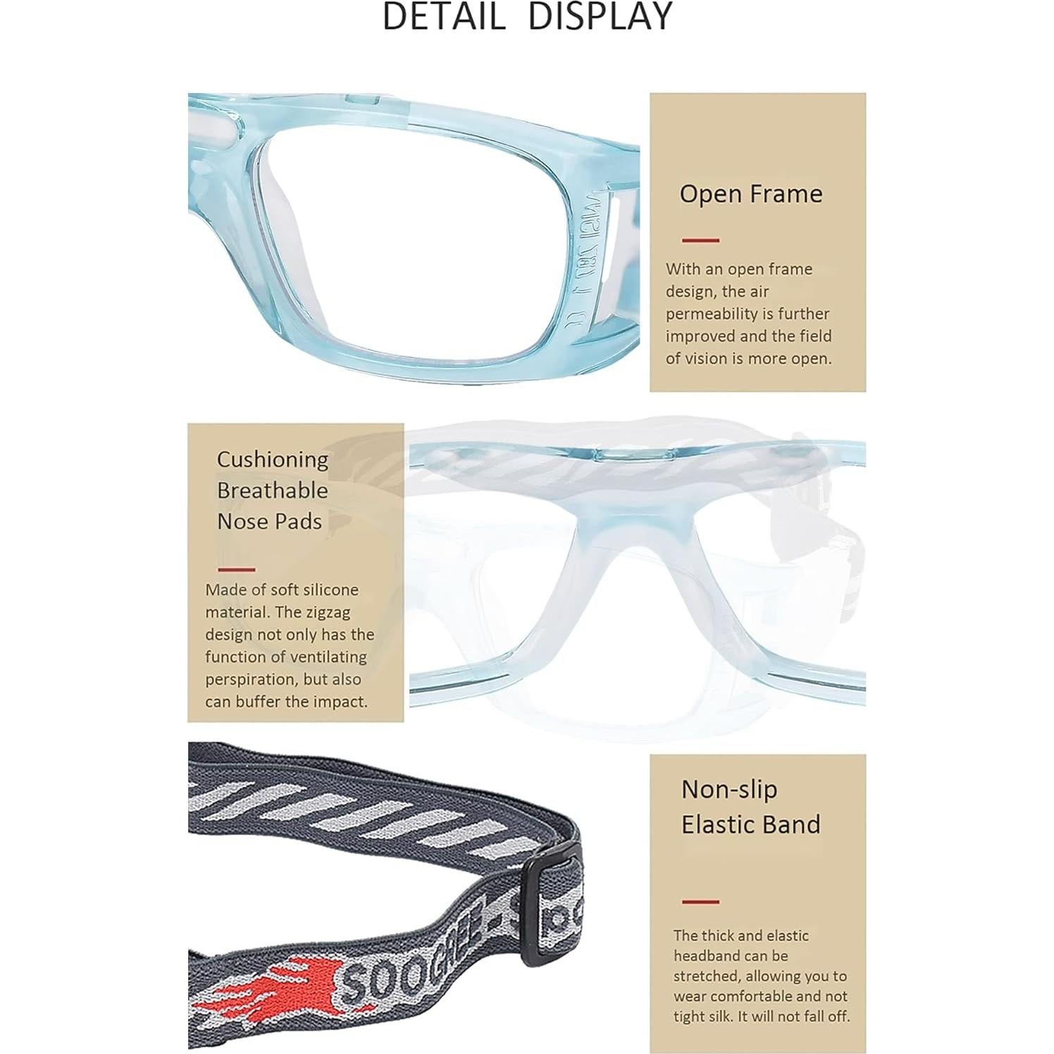 Gafas de Deporte SooGree con Lentes Removibles y Ajustables