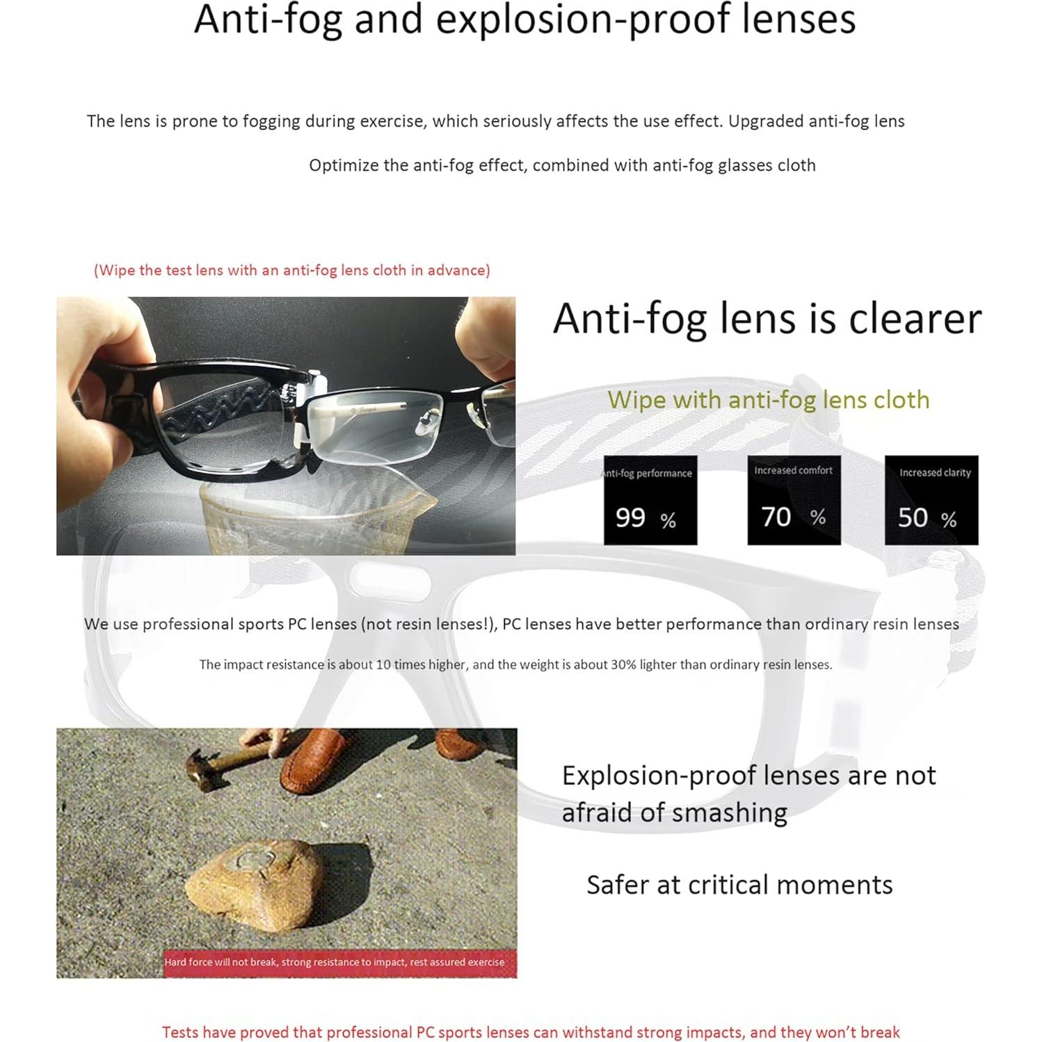 Gafas de Deporte SooGree con Lentes Removibles y Correa Ajustable