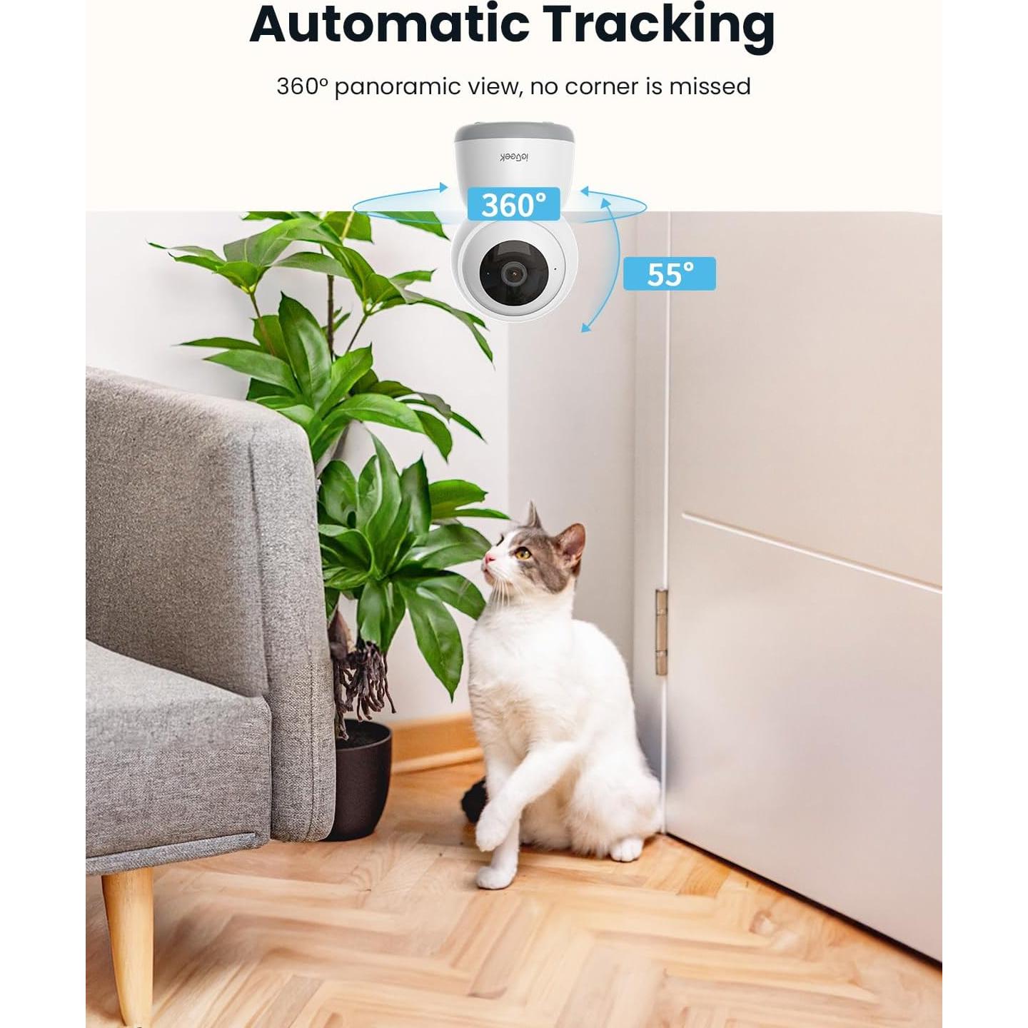 Cámara Interior ieGeek 5MP WiFi 5G/2.4G con Audio Bidireccional