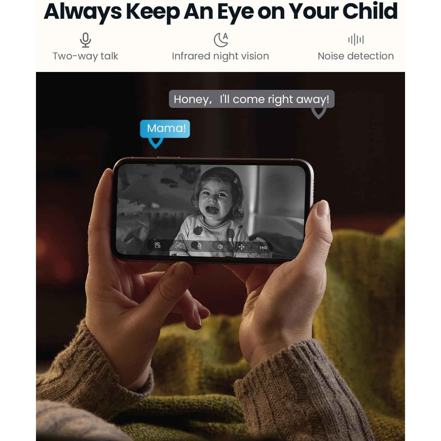 Cámara Interior ieGeek 5MP WiFi 5G/2.4G con Audio Bidireccional