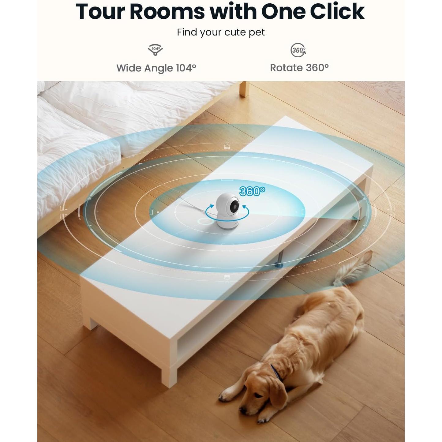 Cámara Interior ieGeek 5MP WiFi 5G/2.4G con Audio Bidireccional