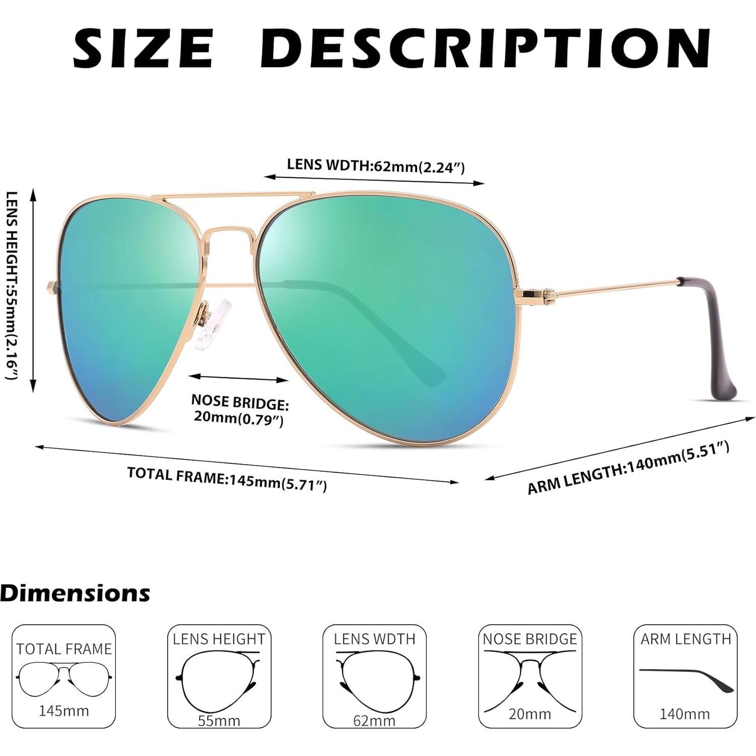 Gafas de sol Aviador Pro Acme UV400 Polarizadas Verde