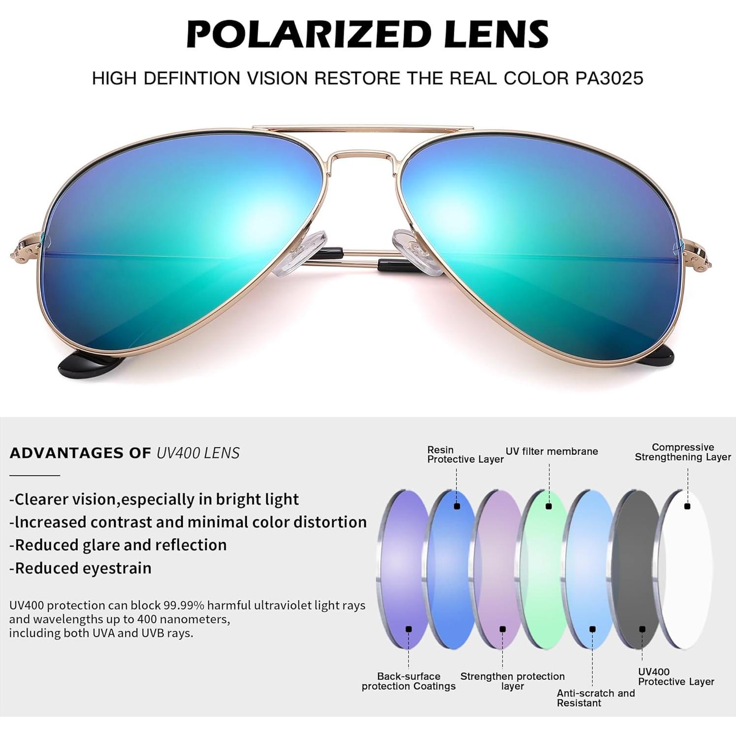 Gafas de sol Aviador Pro Acme UV400 Polarizadas Verde