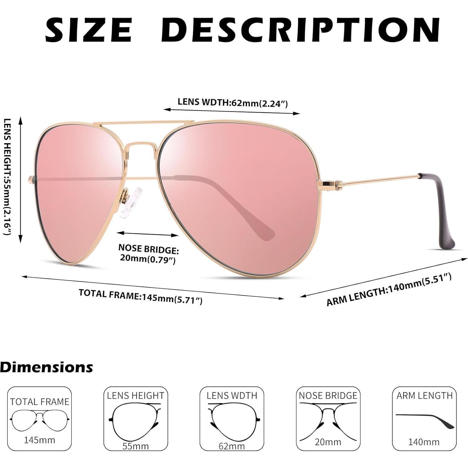 Gafas de sol Aviador Pro Acme UV400 para hombres y mujeres