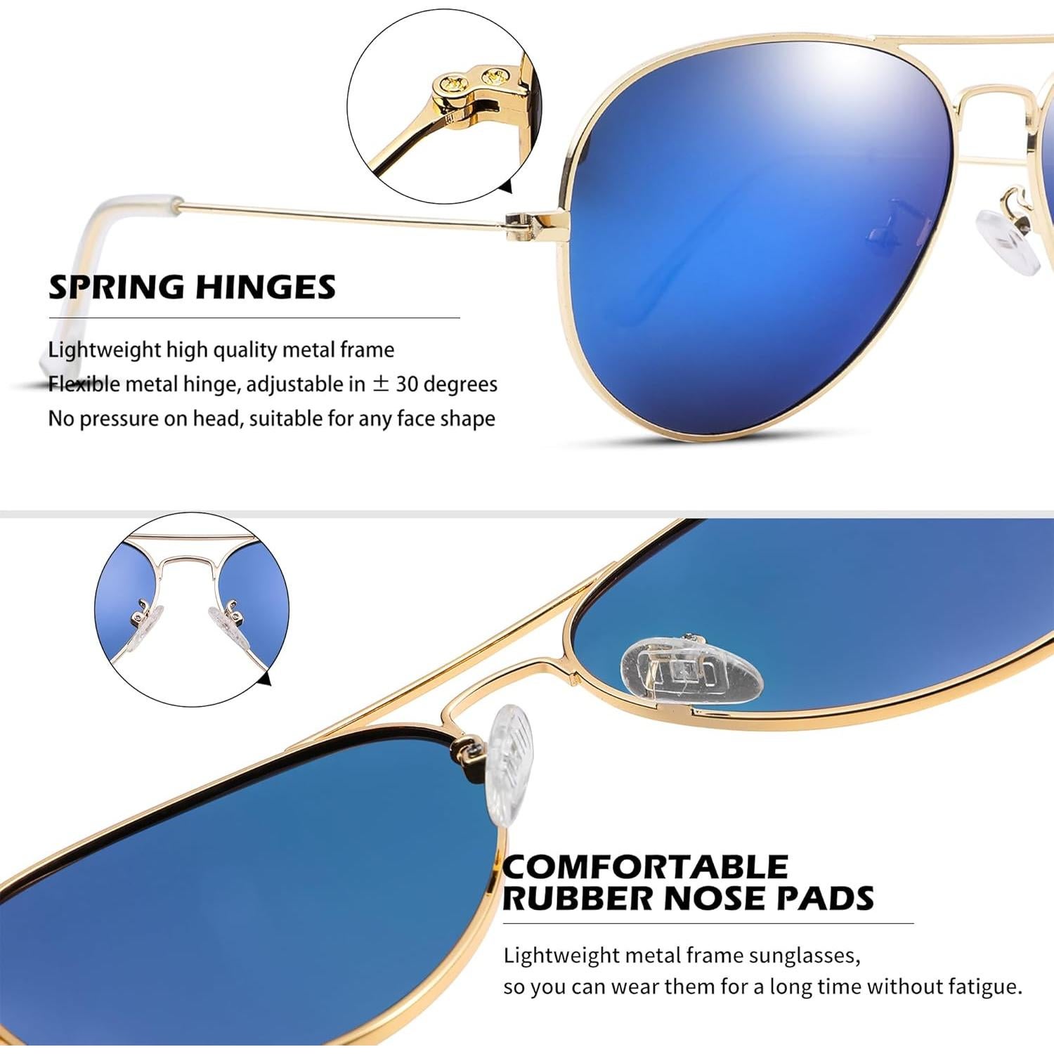 Gafas de sol Pro Acme Aviador UV400 para hombres y mujeres