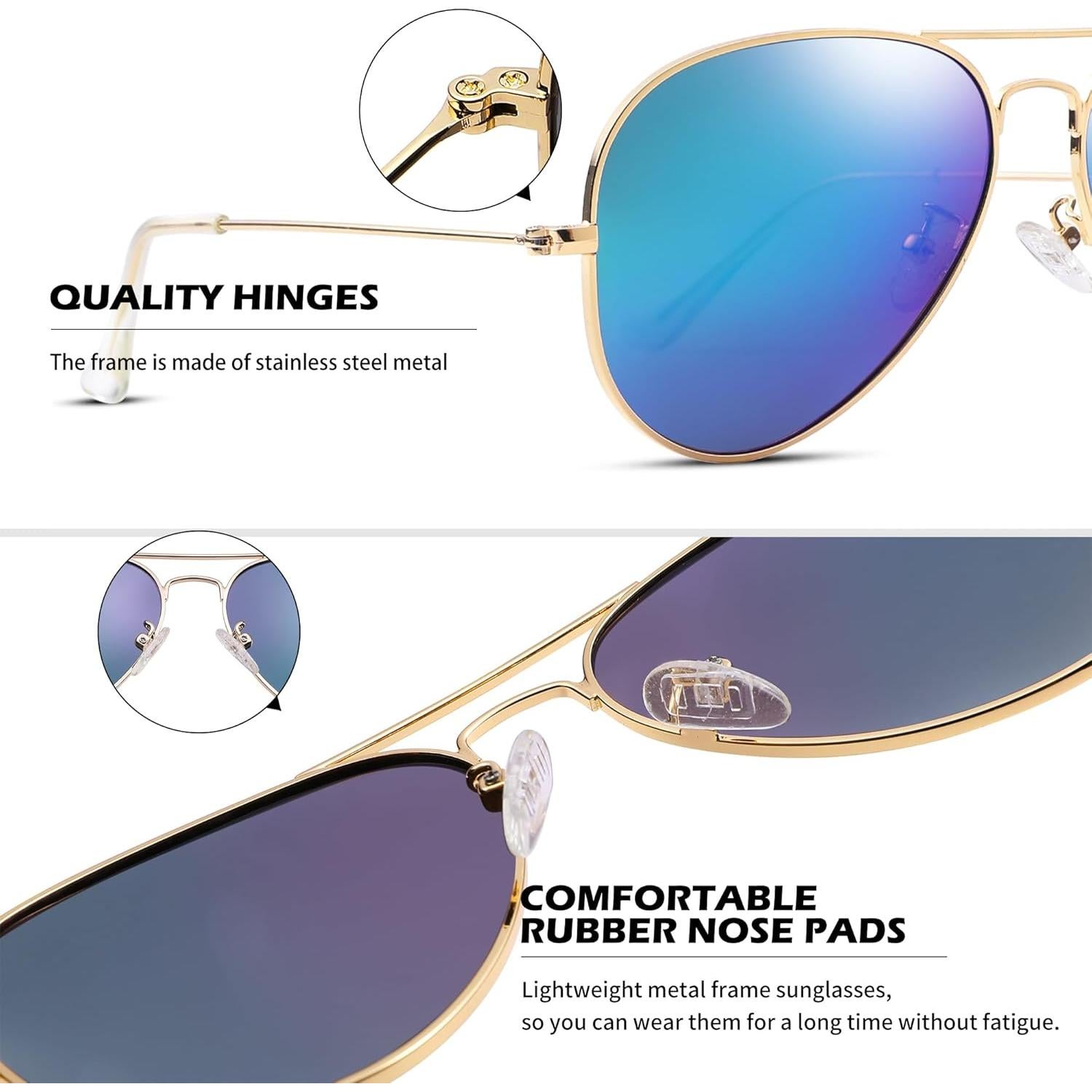 Gafas de sol Aviador Pro Acme UV400 Marco Dorado Verde