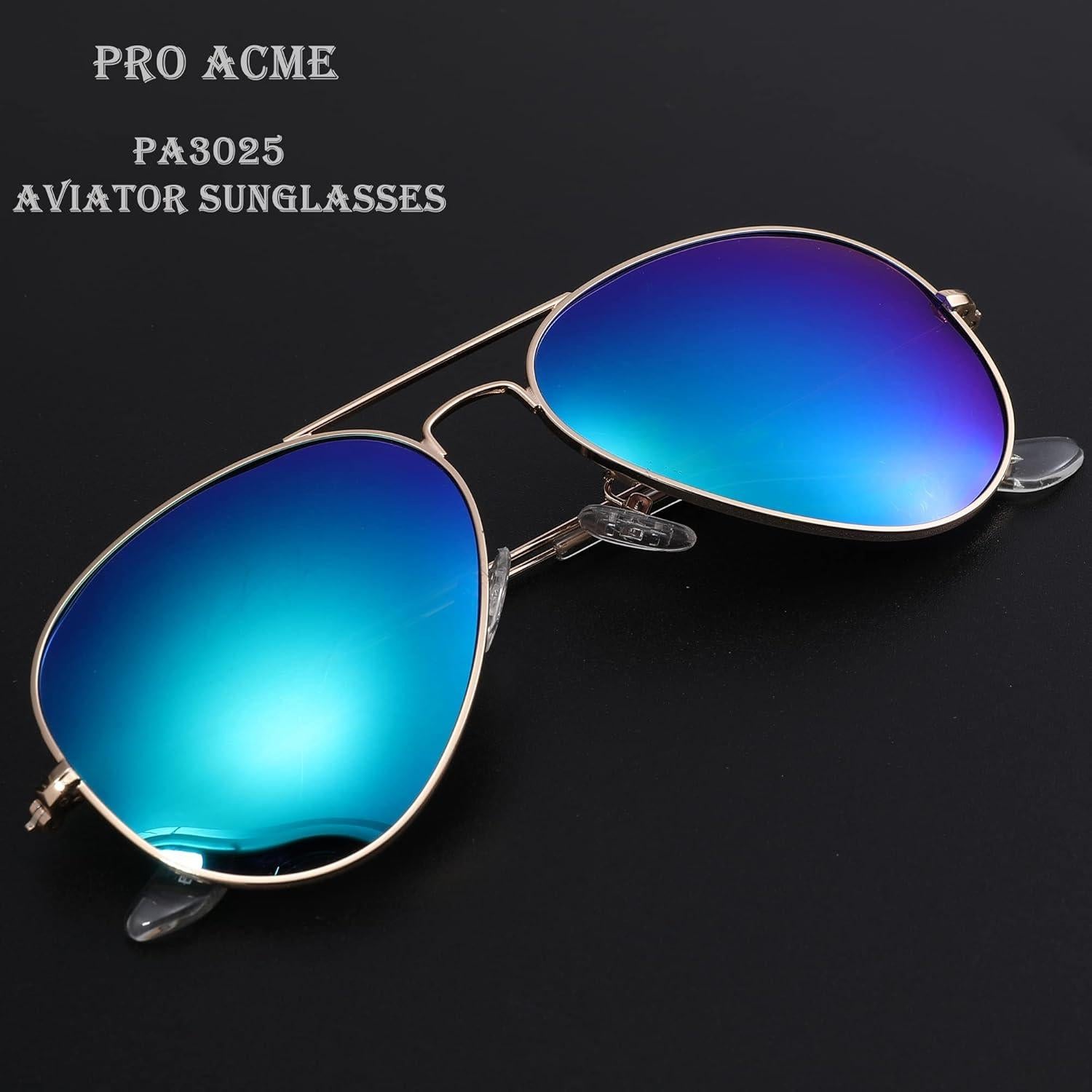 Gafas de sol Aviador Pro Acme UV400 Marco Dorado Verde