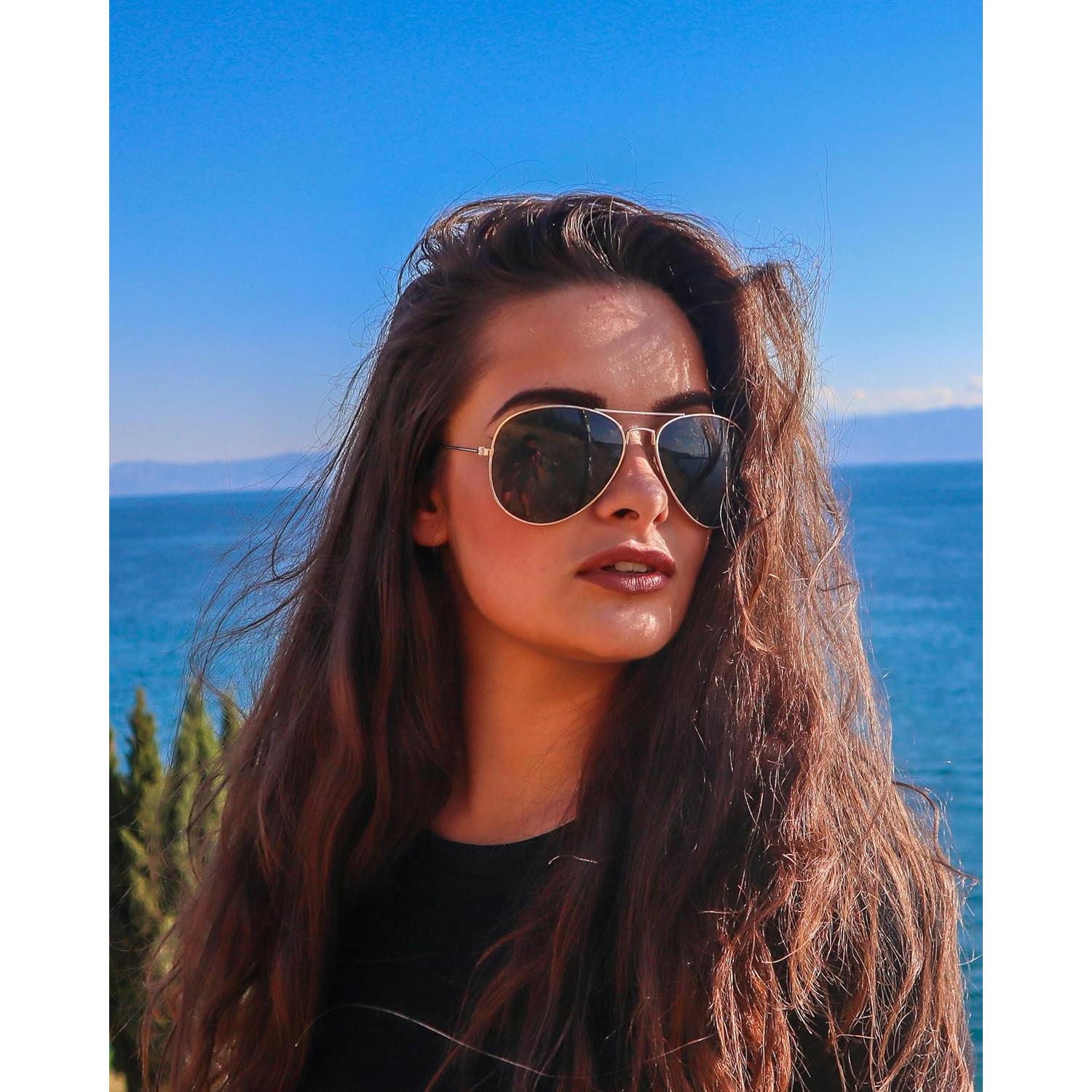 Gafas de sol Aviador Pro Acme UV400 Marco Dorado Morado