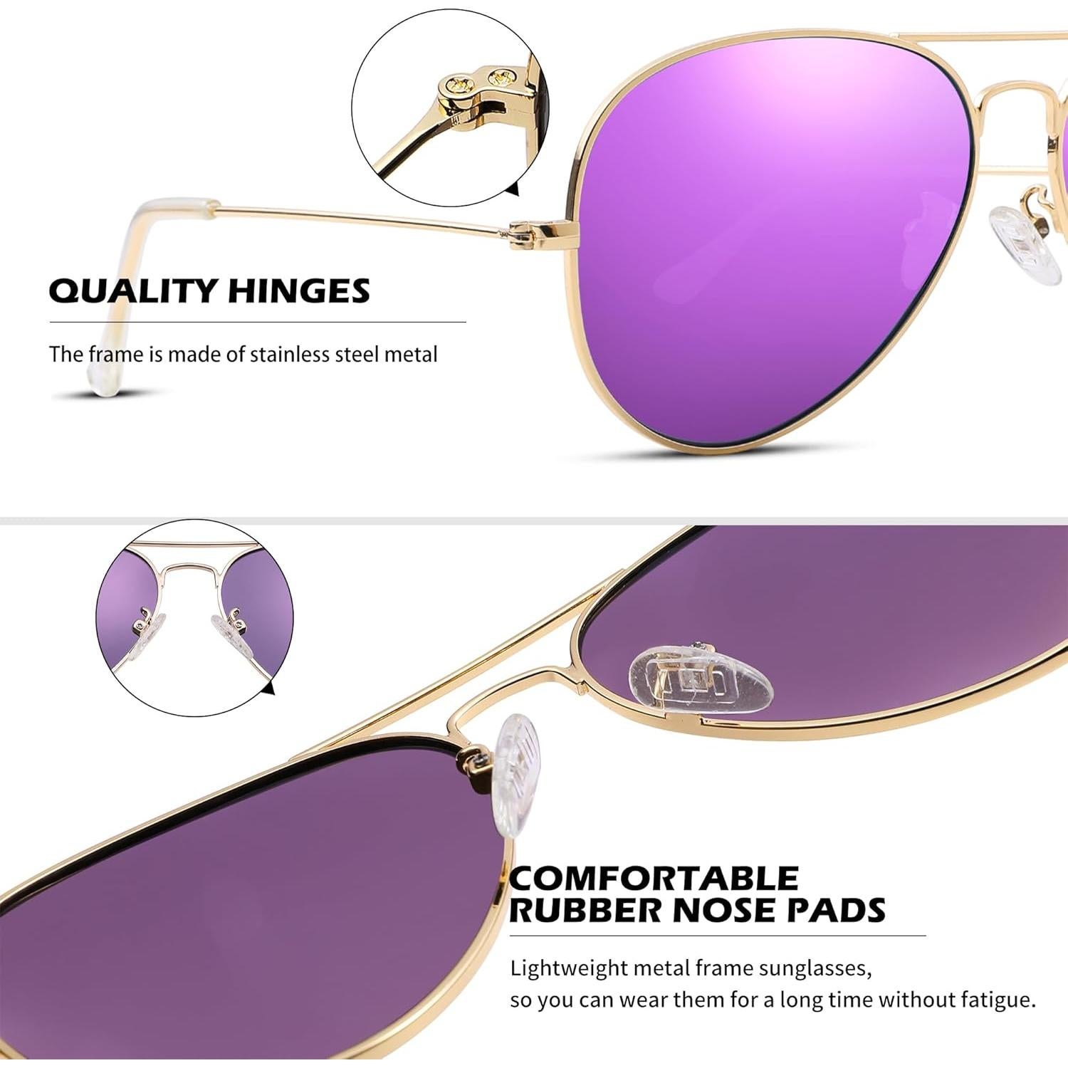 Gafas de sol Aviador Pro Acme UV400 Marco Dorado Morado