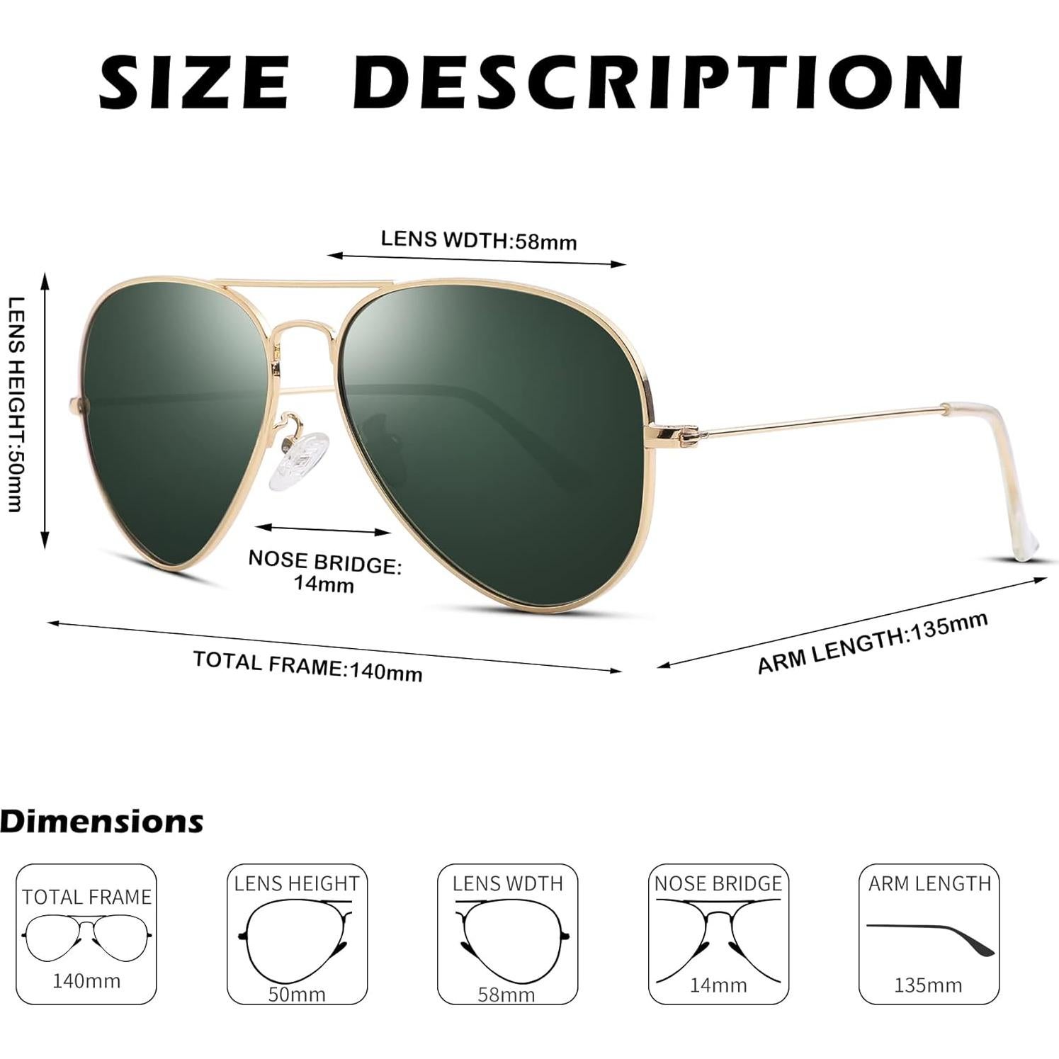 Gafas de sol Pro Acme Aviador Polarizadas UV400 58mm