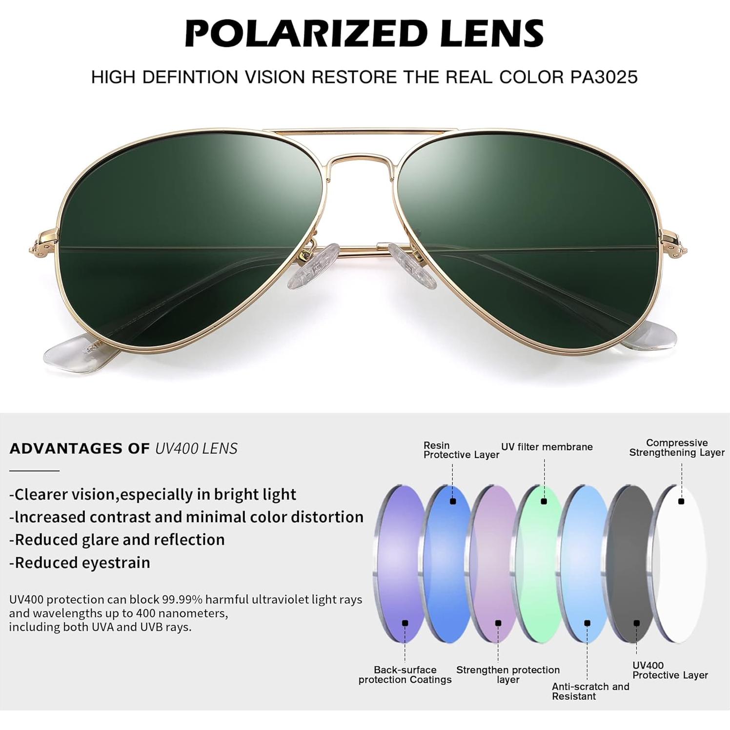 Gafas de sol Pro Acme Aviador Polarizadas UV400 58mm