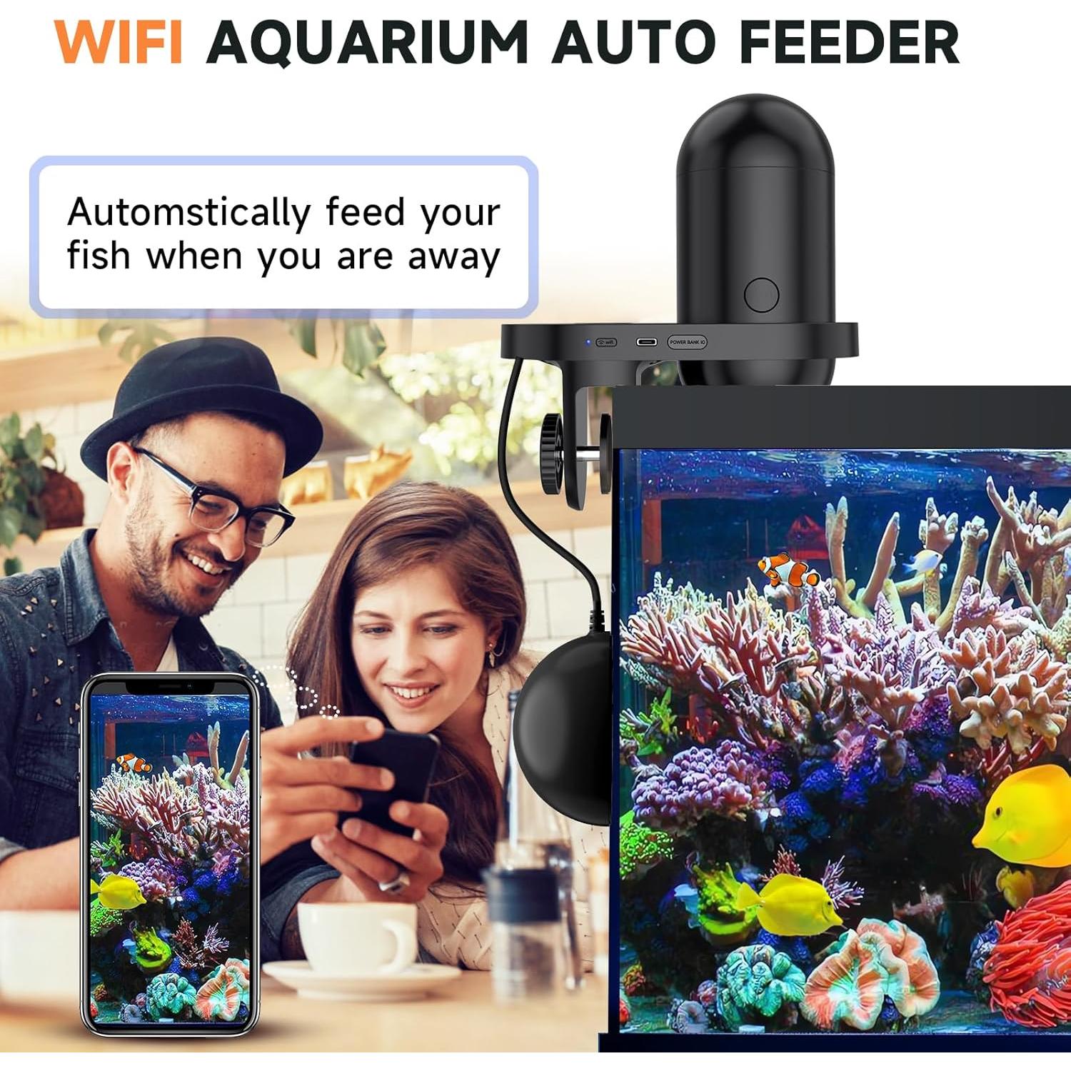 Alimentador Automático de Peces Hygger con WiFi y Cámara HD