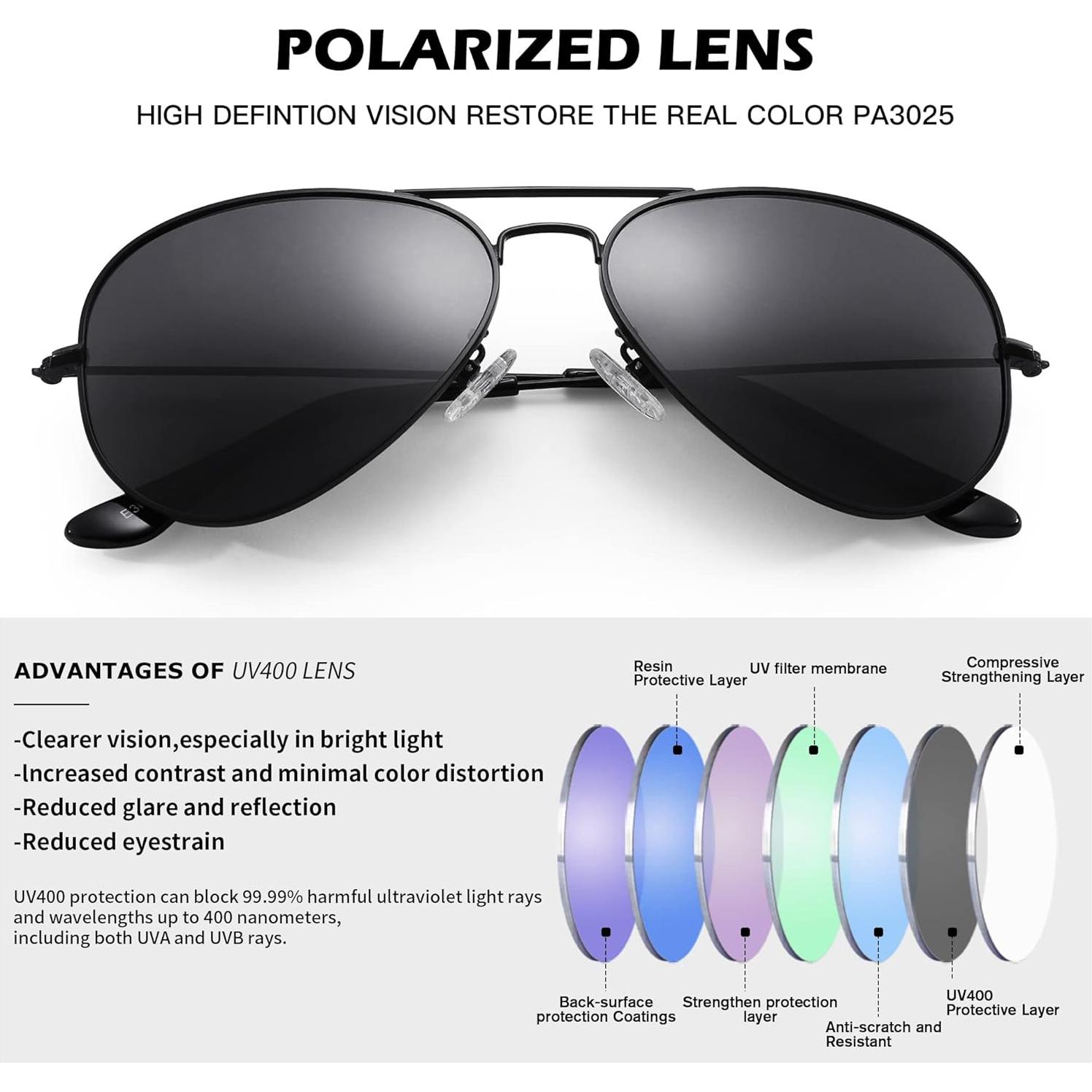 Gafas de sol Pro Acme Aviador polarizadas UV400 para todos