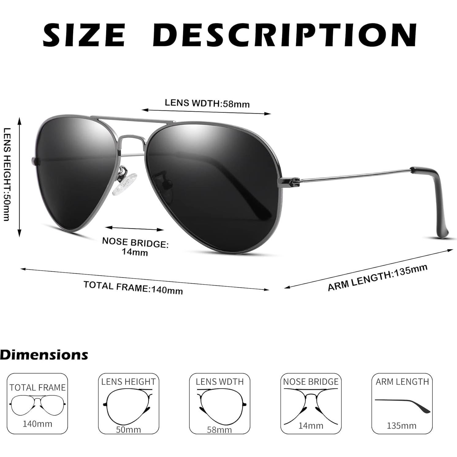 Gafas de sol Aviador Pro Acme UV400 Polarizadas 58mm