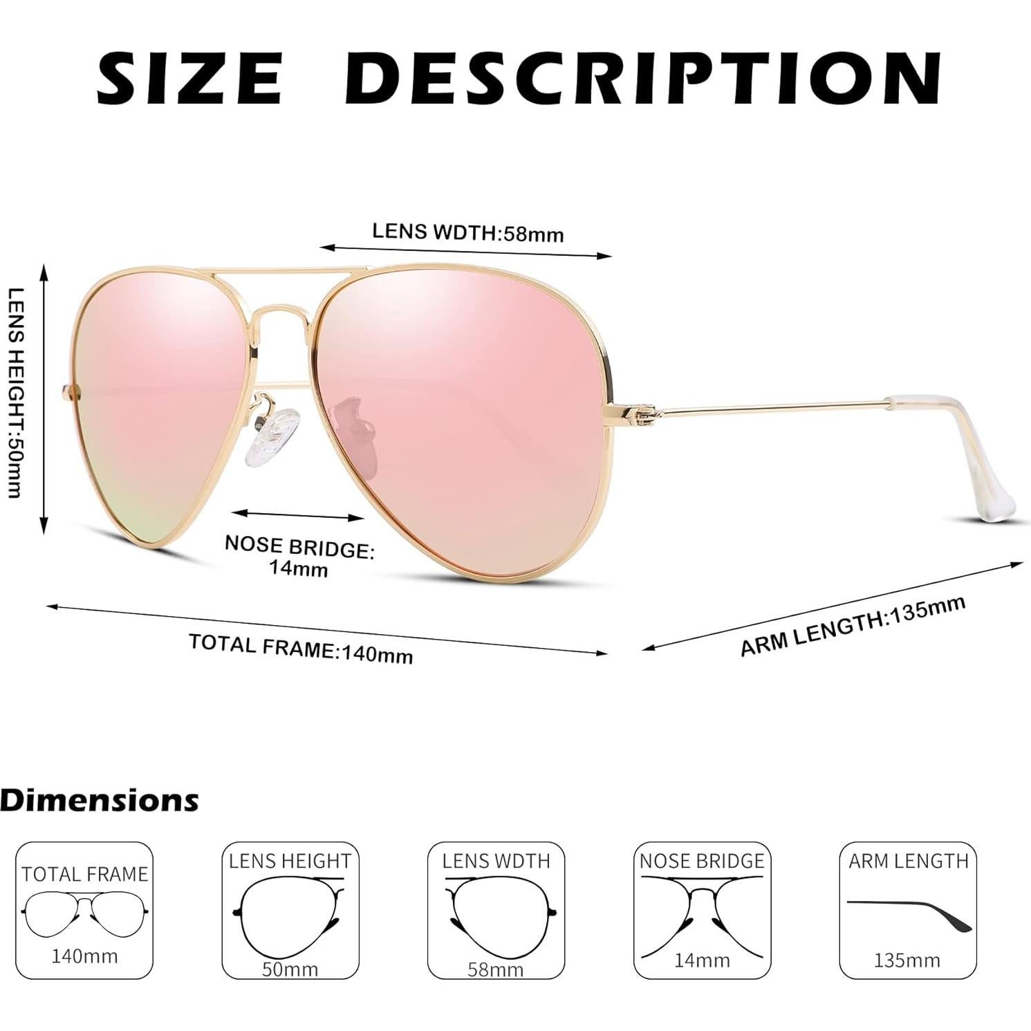 Gafas de sol Aviador Pro Acme UV400 para hombres y mujeres