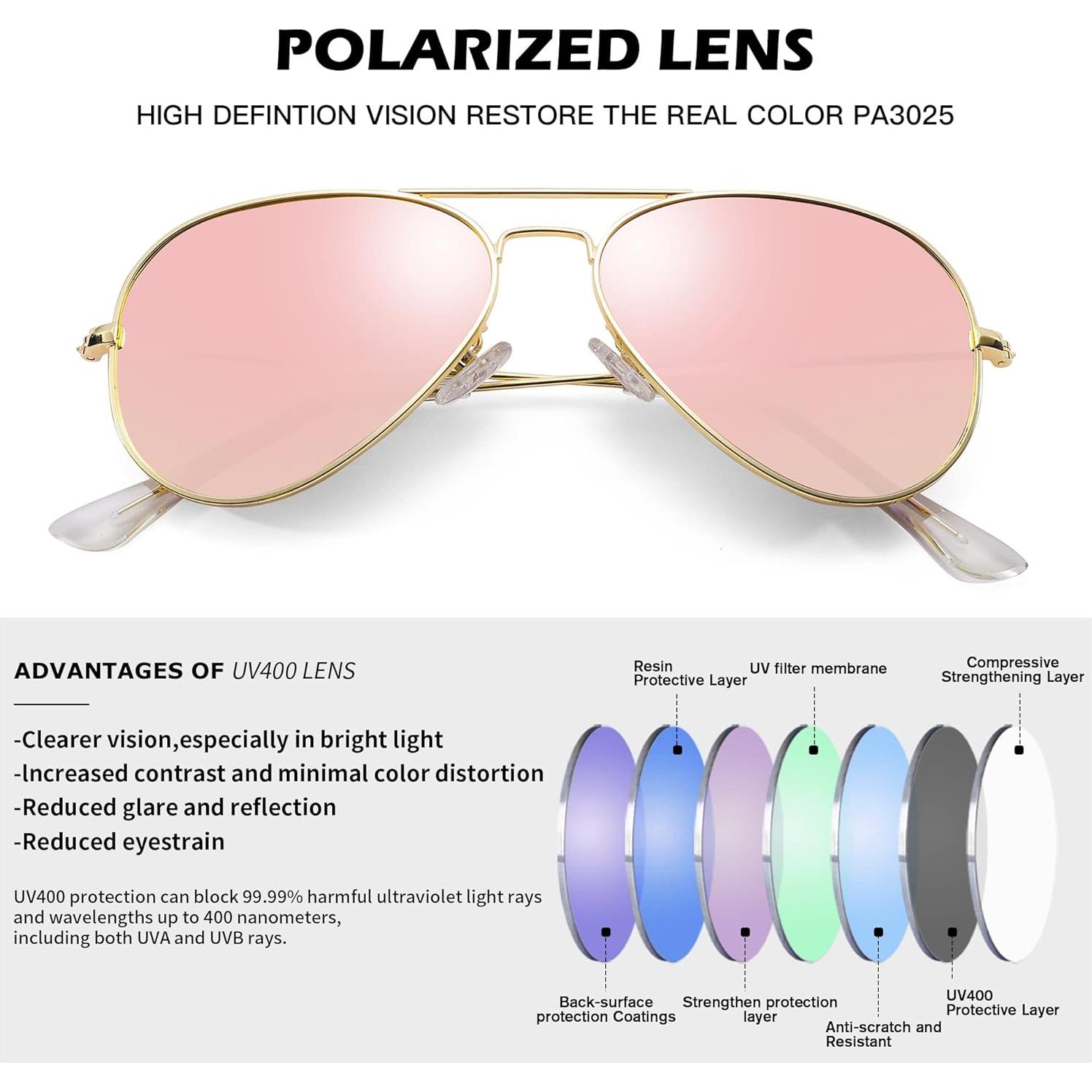 Gafas de sol Aviador Pro Acme UV400 para hombres y mujeres