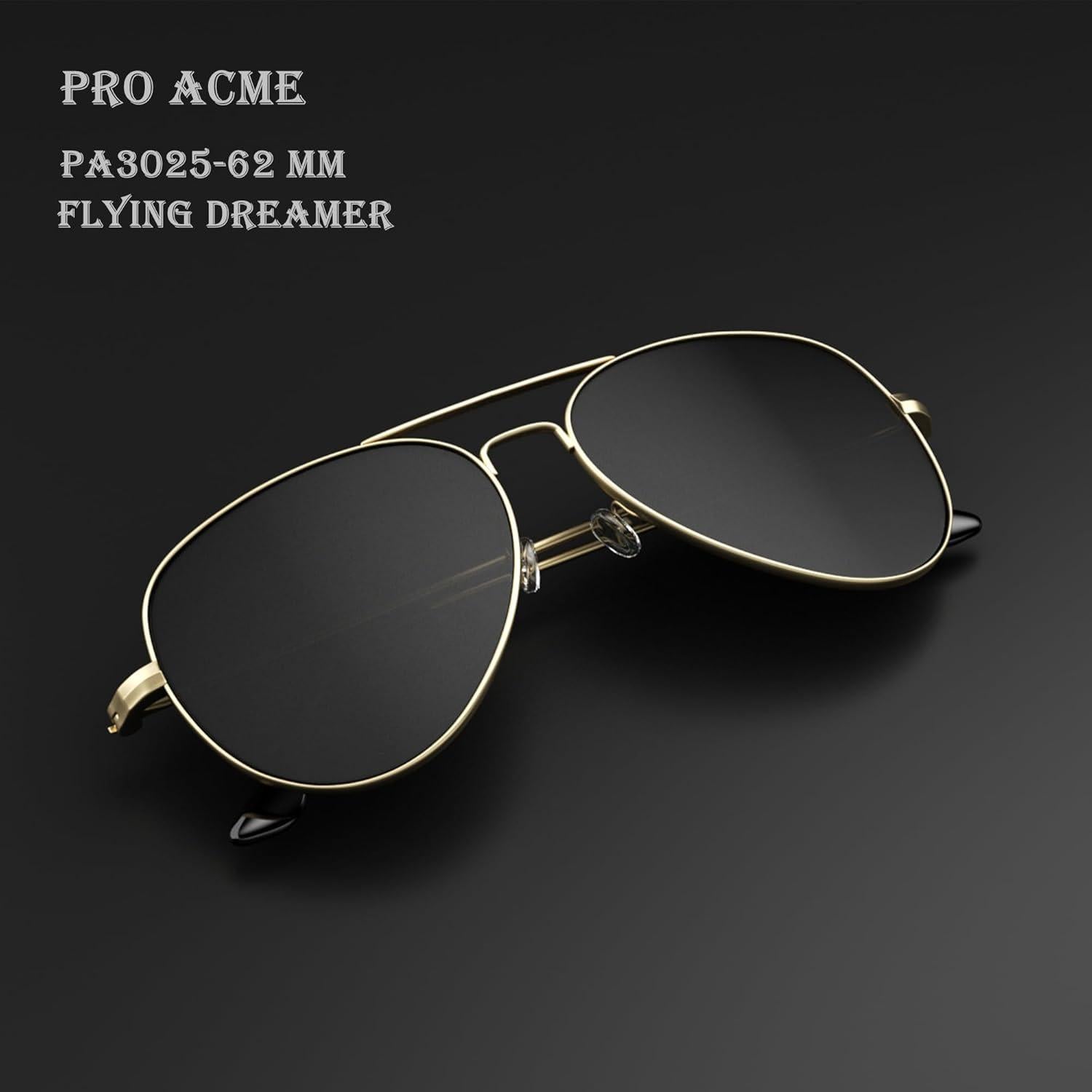 Gafas de sol Pro Acme Aviador UV400 para hombres y mujeres