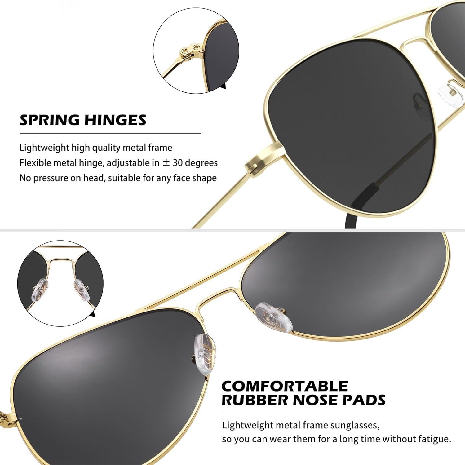 Gafas de sol Pro Acme Aviador UV400 para hombres y mujeres