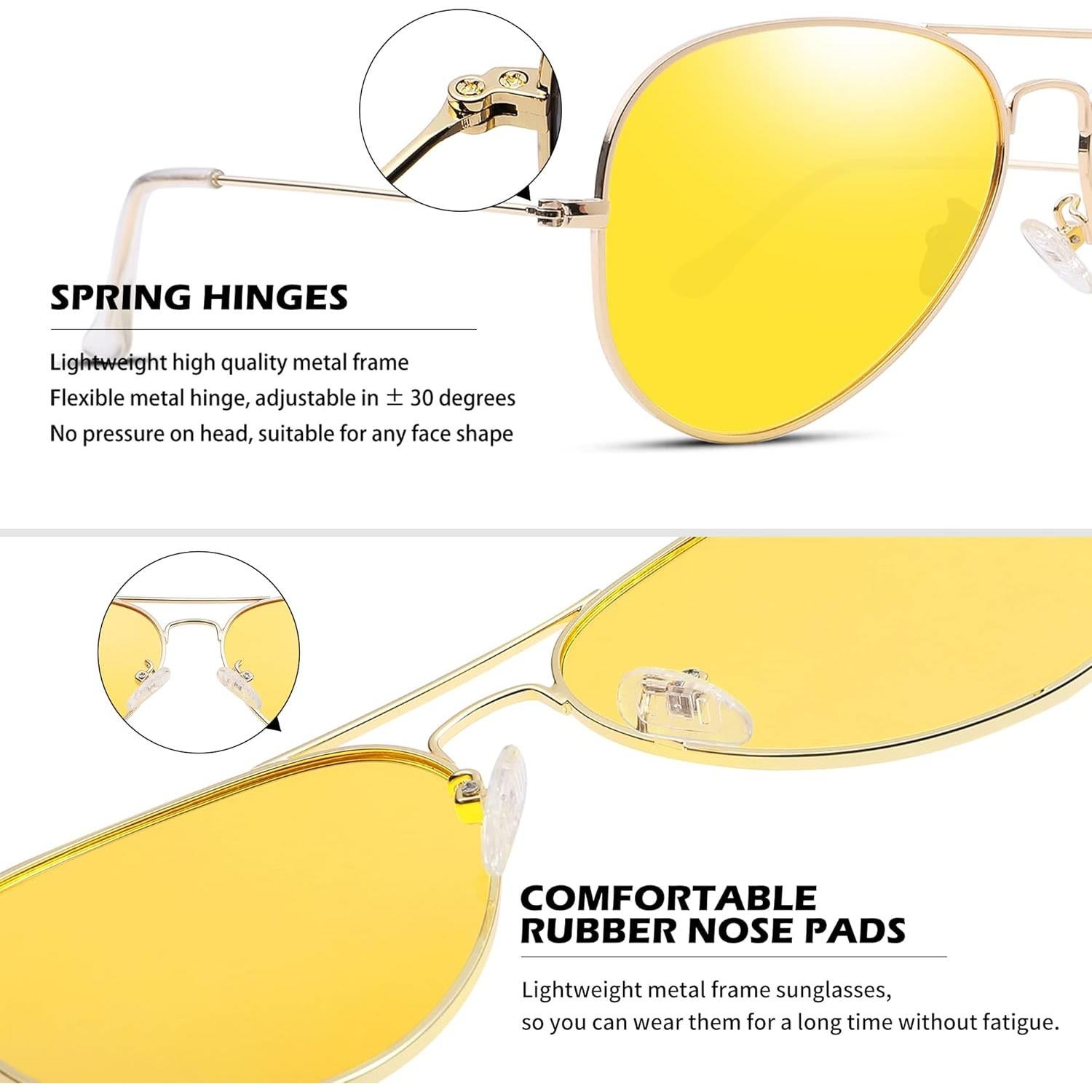 Gafas de sol Pro Acme Aviador UV400 para hombres y mujeres