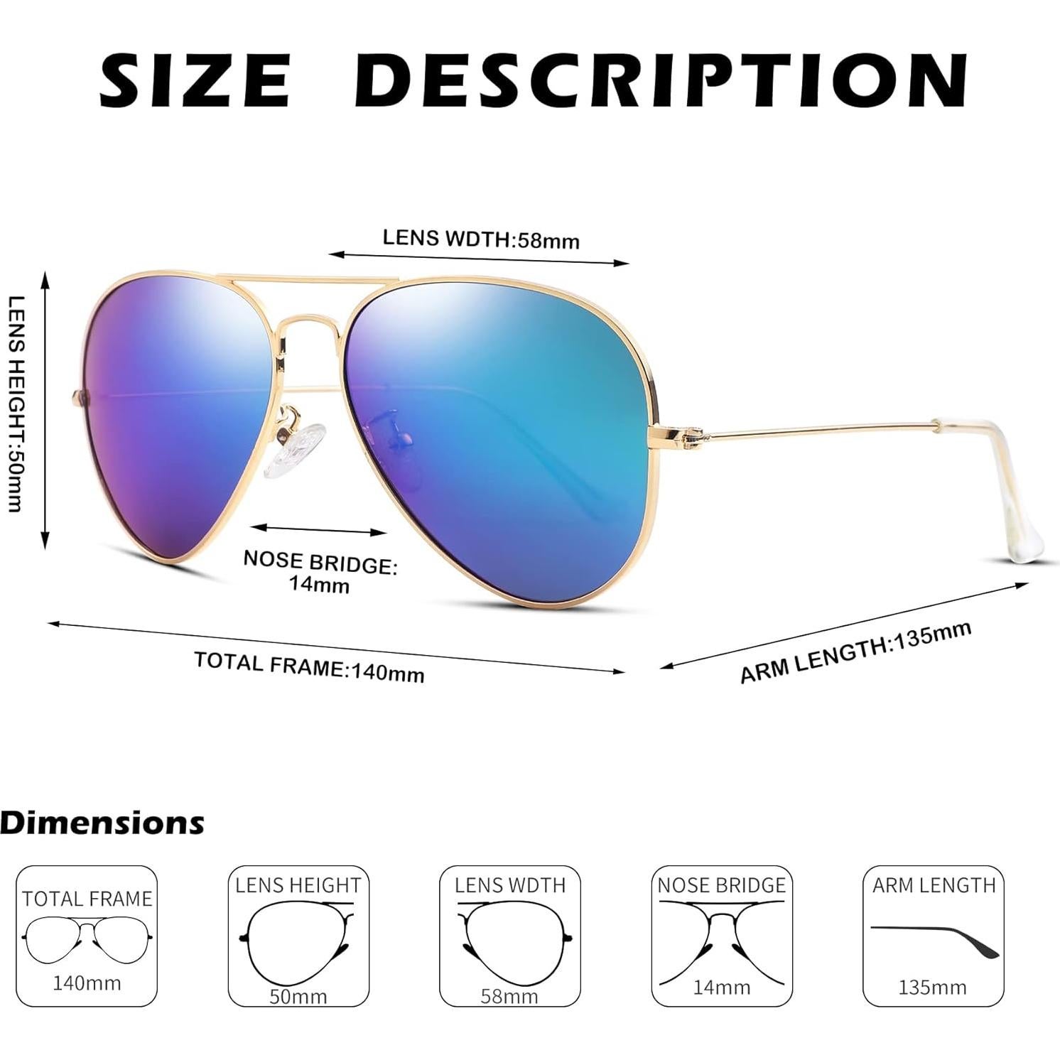 Gafas de sol Aviador Pro Acme UV400 para hombres y mujeres