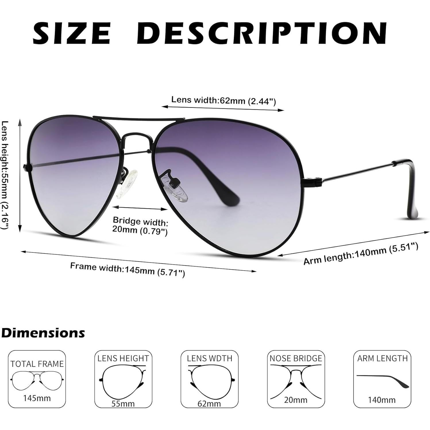 Gafas de sol Aviador Pro Acme UV400 para hombres y mujeres