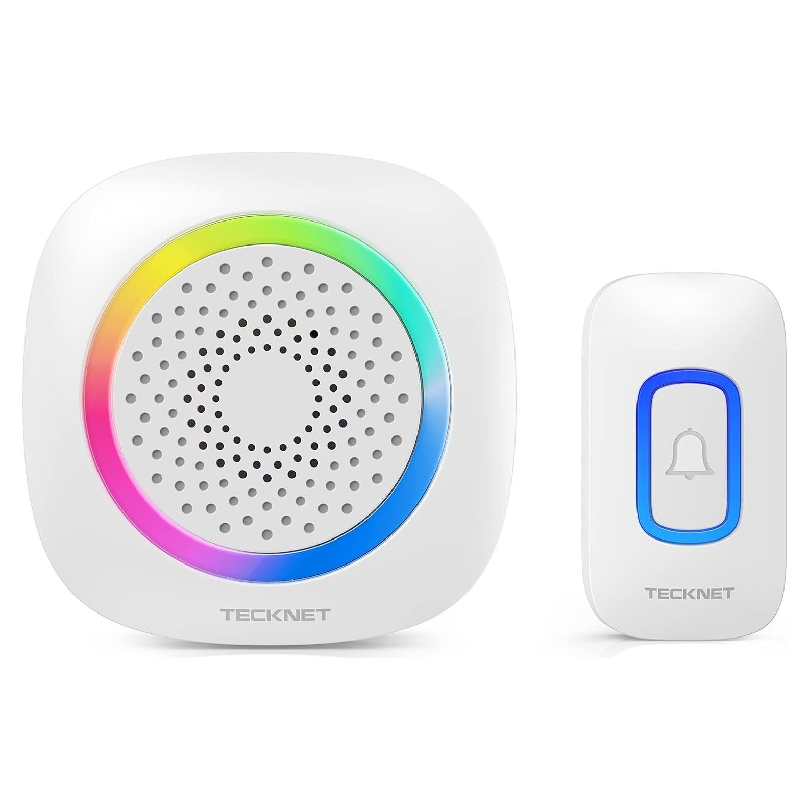 Timbre Inalámbrico TECKNET 396m IP66 60 Melodías Blanco