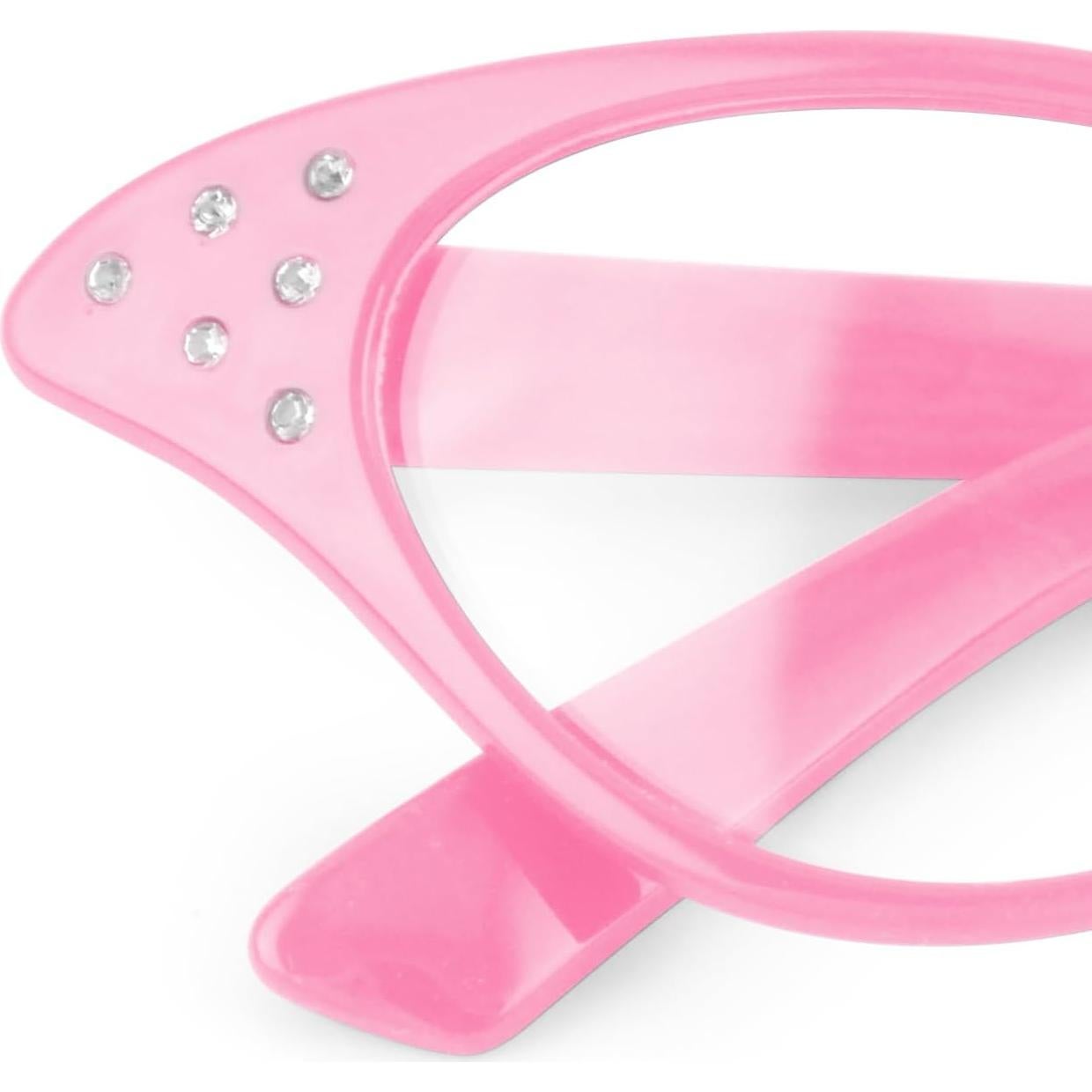 Gafas de Ojo de Gato Hip Hop 50's Rosa Fucsia con Rhinestones